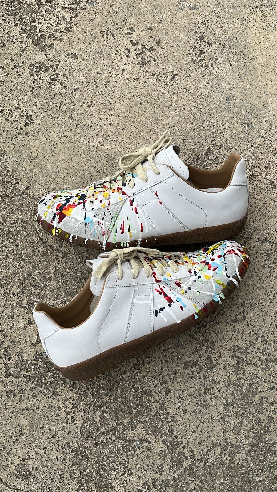 Maison Margiela Maison Margiela Gat Replica Paint Splatter White Size US 8.5 / EU 41-42 - 3 Thumbnail