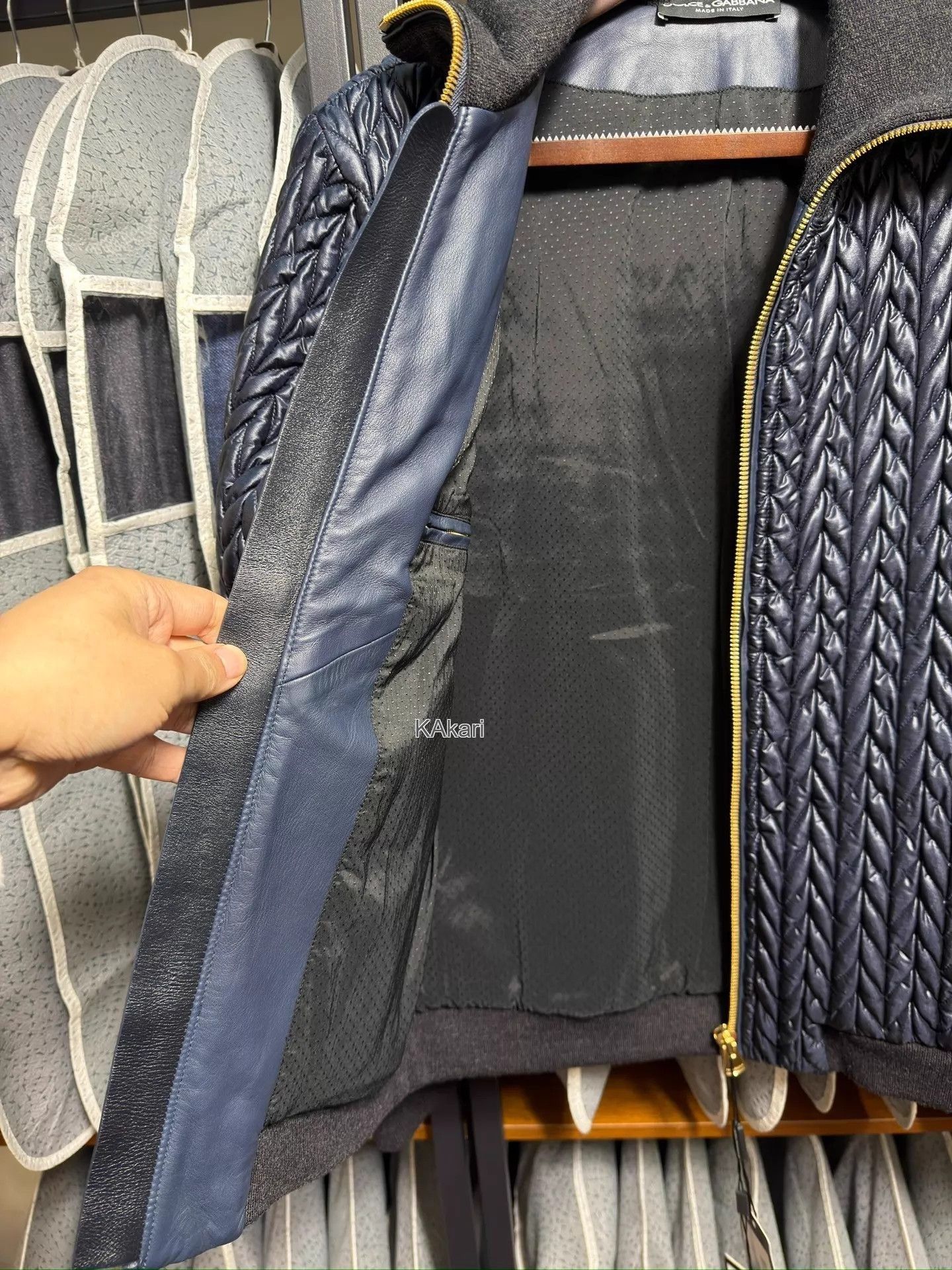 Dolce & Gabbana Blue Quilted er Jacket Size M Size US XXS / EU 40 - 7 Thumbnail