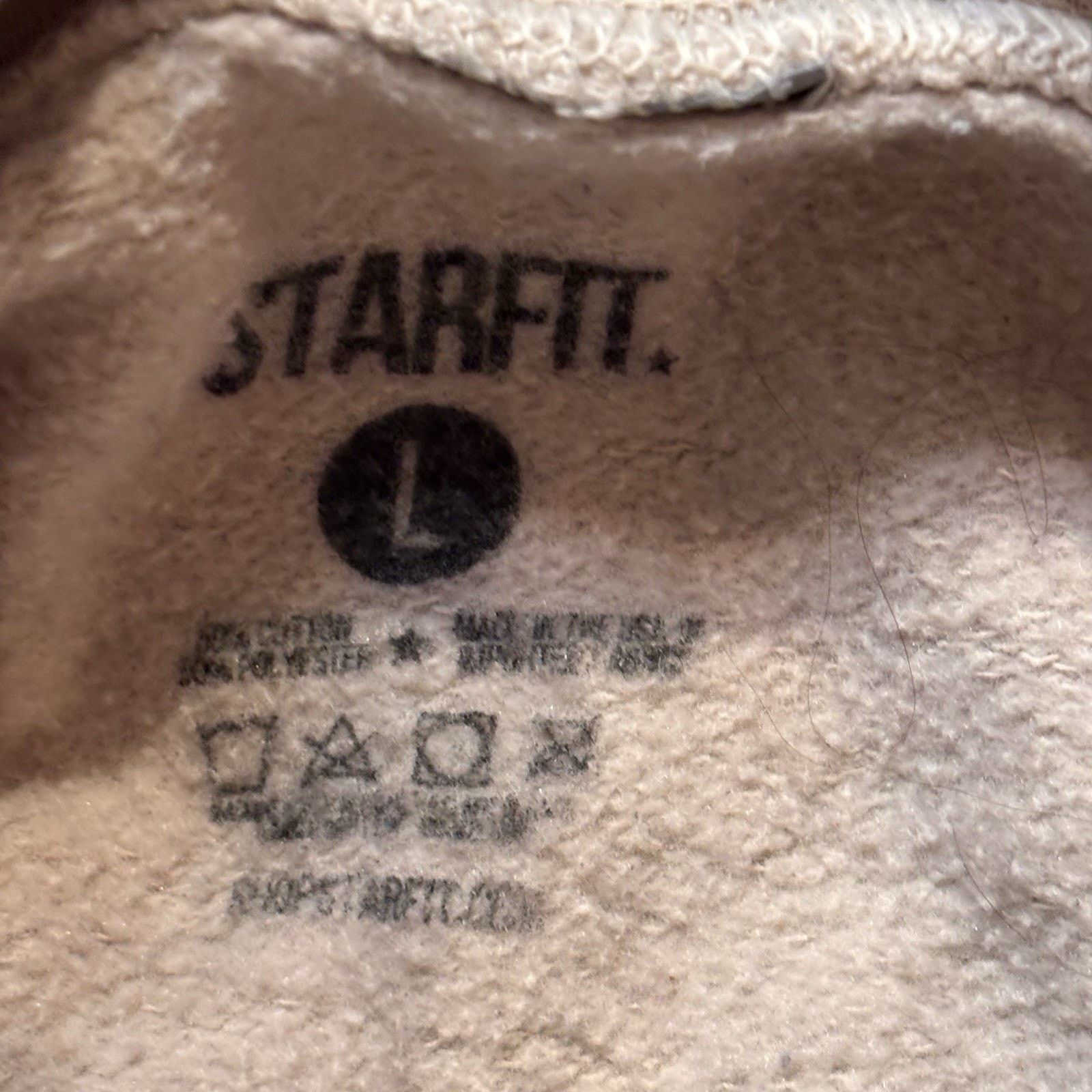 Other STARFIT Tan Hoodie Sweatshirt Smiley Face Starry Eyes Large Size L / US 10 / IT 46 - 3 Thumbnail