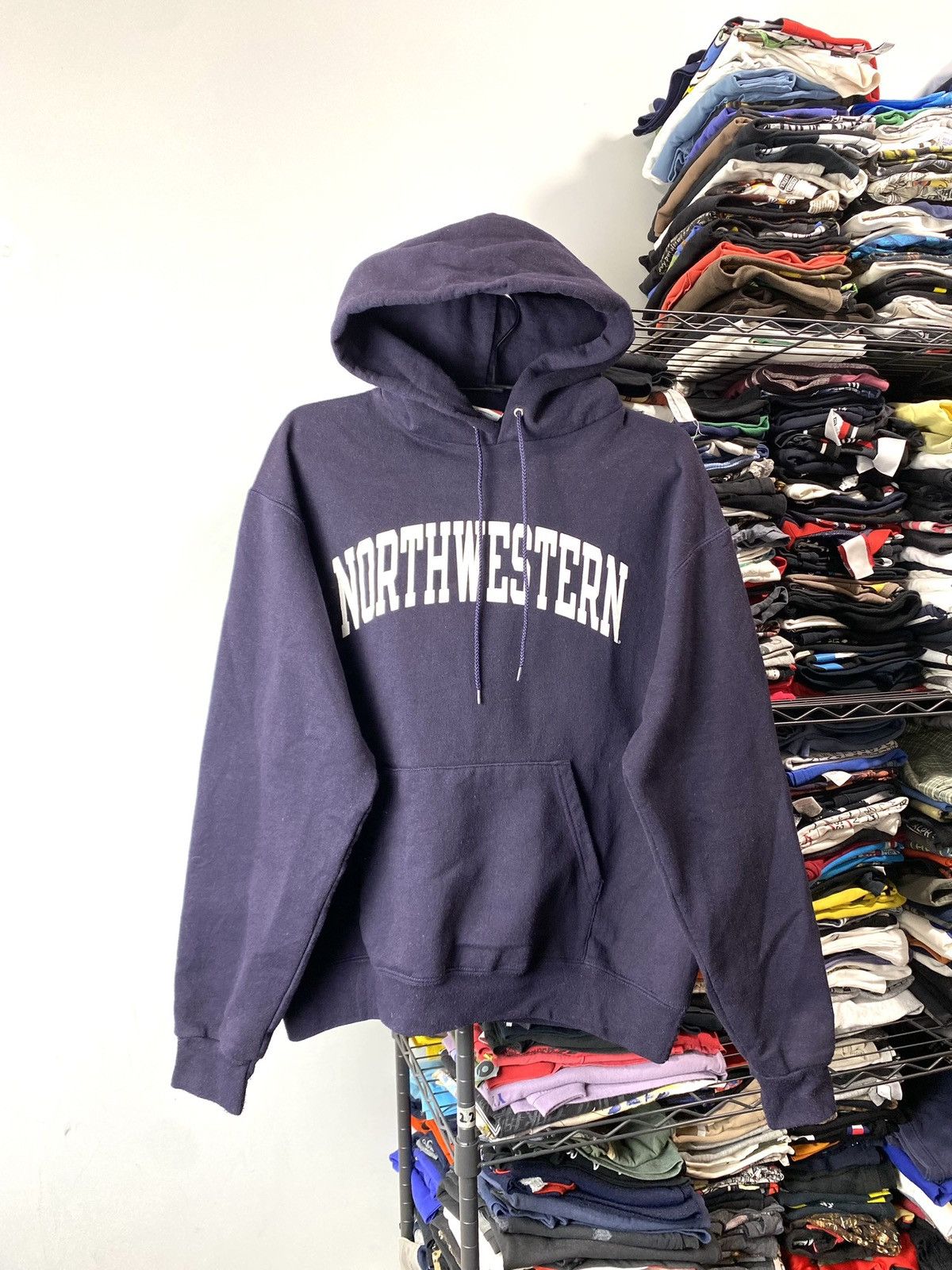 Champion Vintage 90’s Faded Heavyweight Champion North Western Hoodie Size US M / EU 48-50 / 2 - 1 Thumbnail