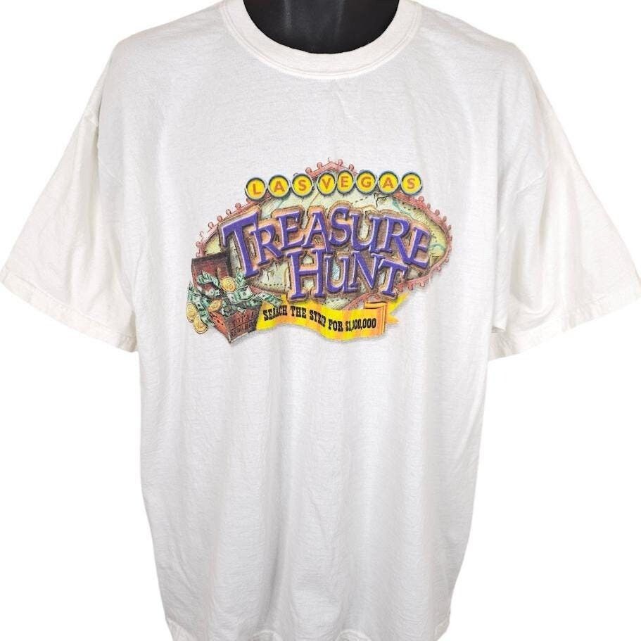 Vintage Vintage Las Vegas Treasure Hunt T Shirt Mens Size XL White Size US XL / EU 56 / 4 - 1 Thumbnail
