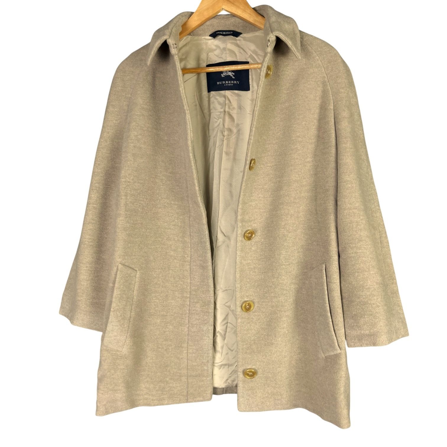 Burberry Burberry Classic Tan Wool Blend Coat Size 4 Retail $495 Size S / US 4 / IT 40 - 1 Thumbnail