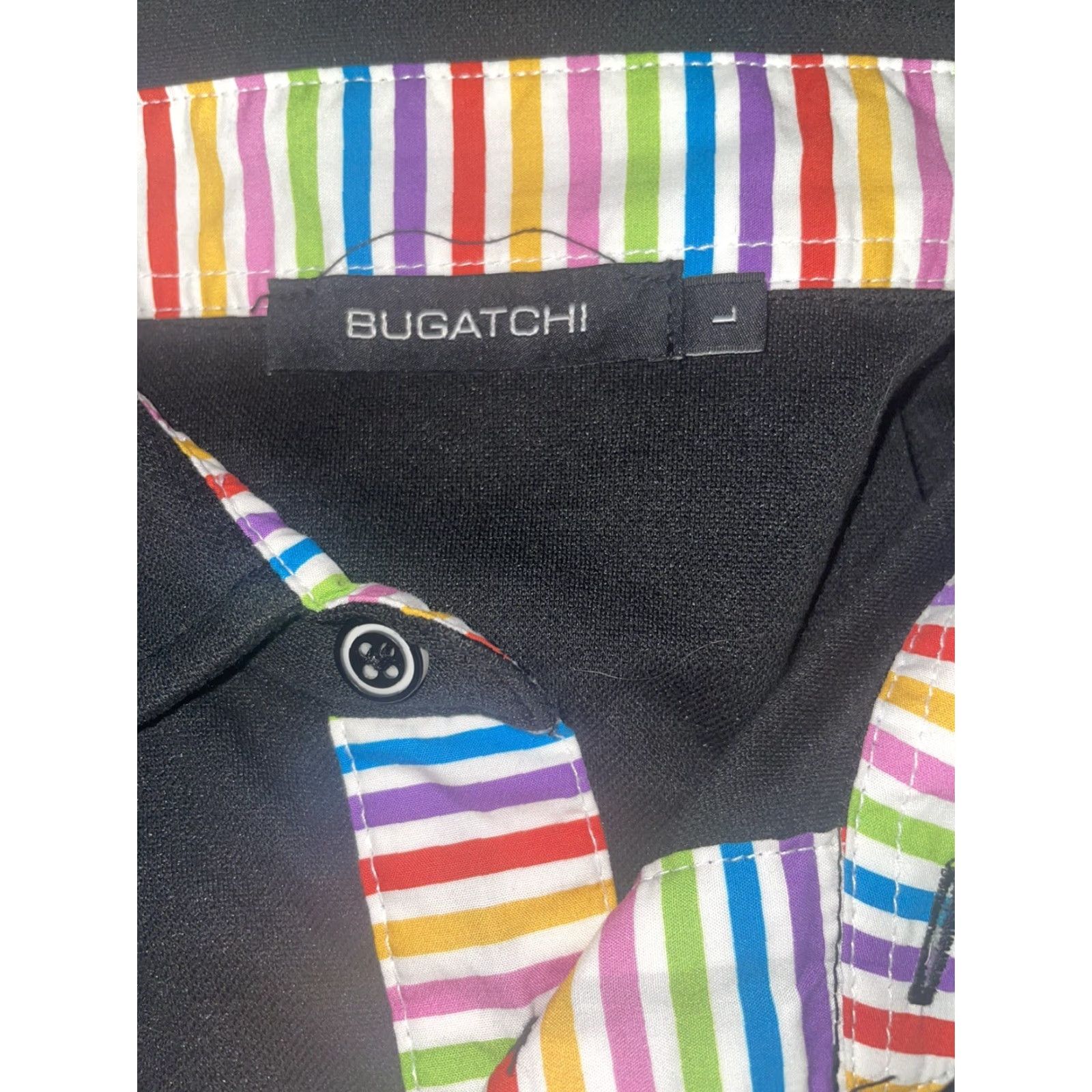 BUGATCHI Bugatchi Black Polo Mens L Golf Size US L / EU 52-54 / 3 - 6 Thumbnail
