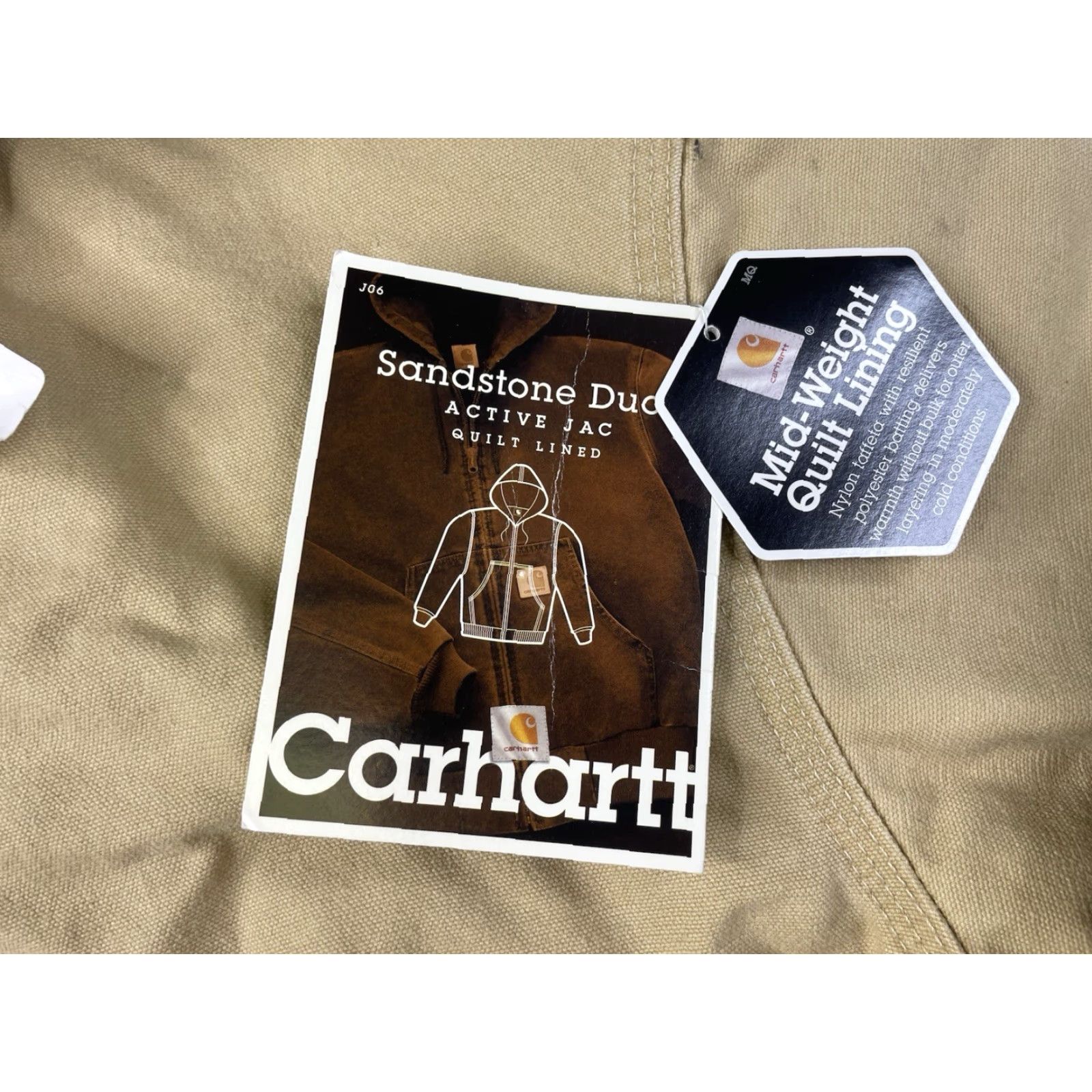 Carhartt VINTAGE NWT Carhartt J06 WET Hooded Canvas Work Jacket L Tan Men Size US L / EU 52-54 / 3 - 2 Thumbnail