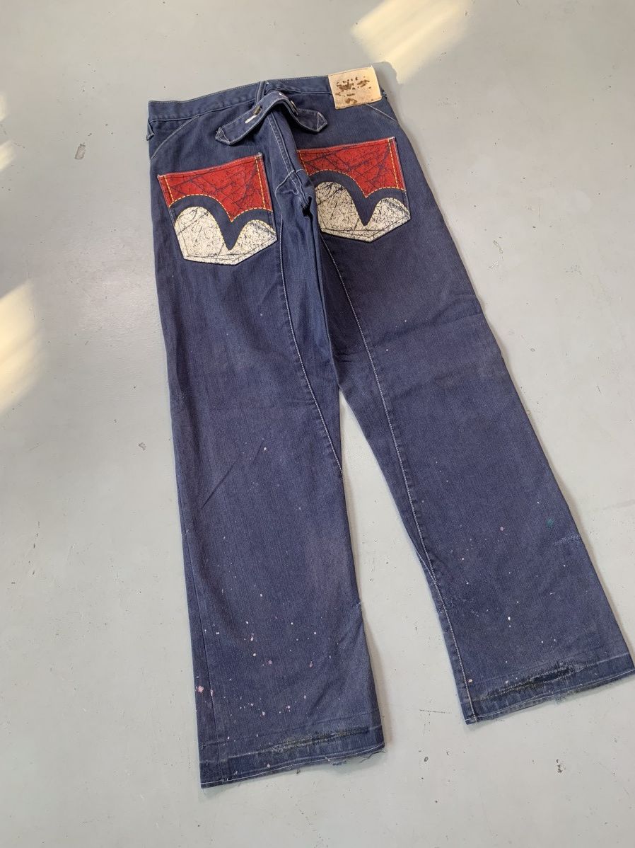 Vintage Vintage Evisu inspired crazy denim Size US 30 / EU 46 - 1 Thumbnail