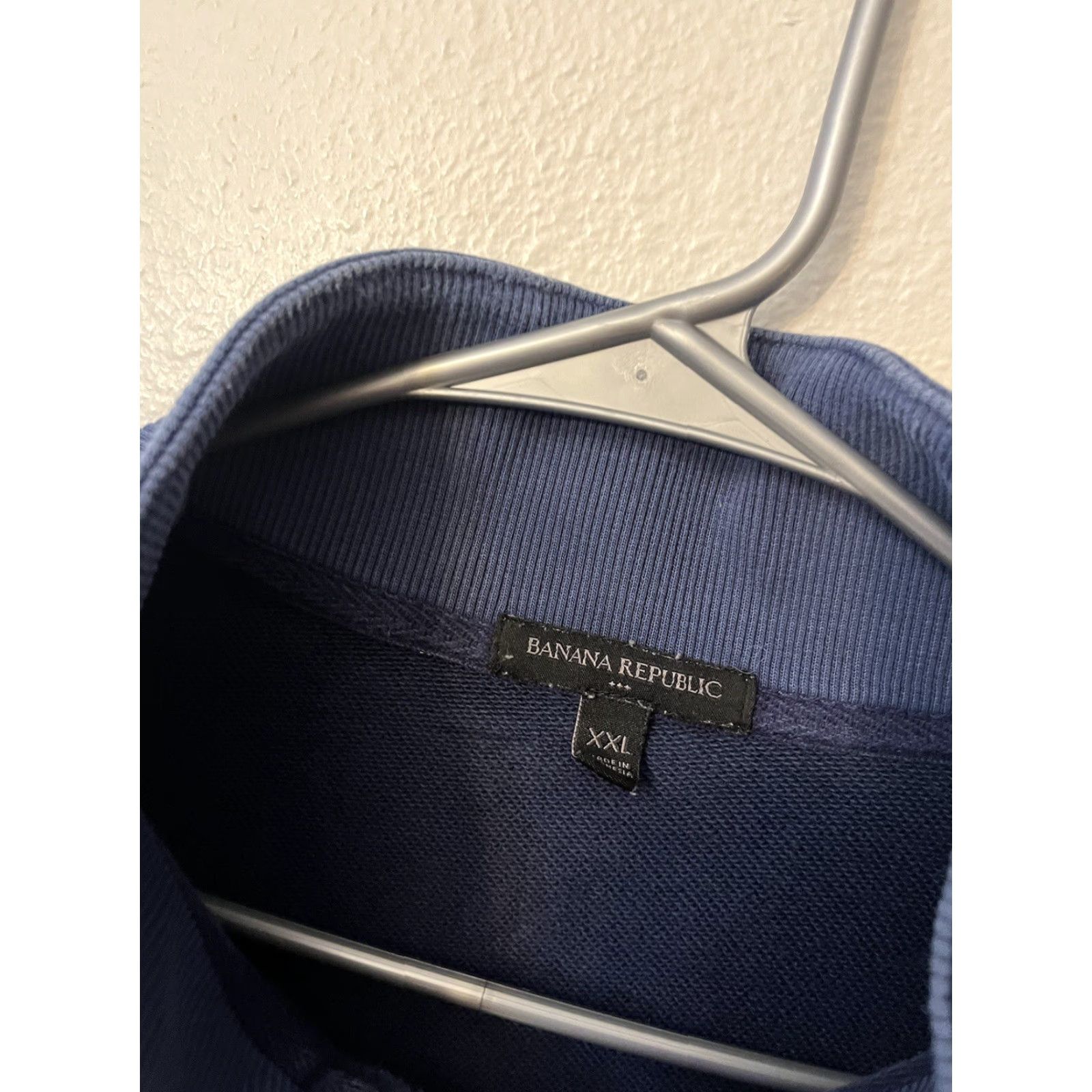Banana Republic Banana Republic Sweater Mens Blue 2XL Pullover Zip Mock Neck Long Sleeve 1/4 Zip Classic Casual Workwear Size US XXL / EU 58 / 5 - 2 Thumbnail