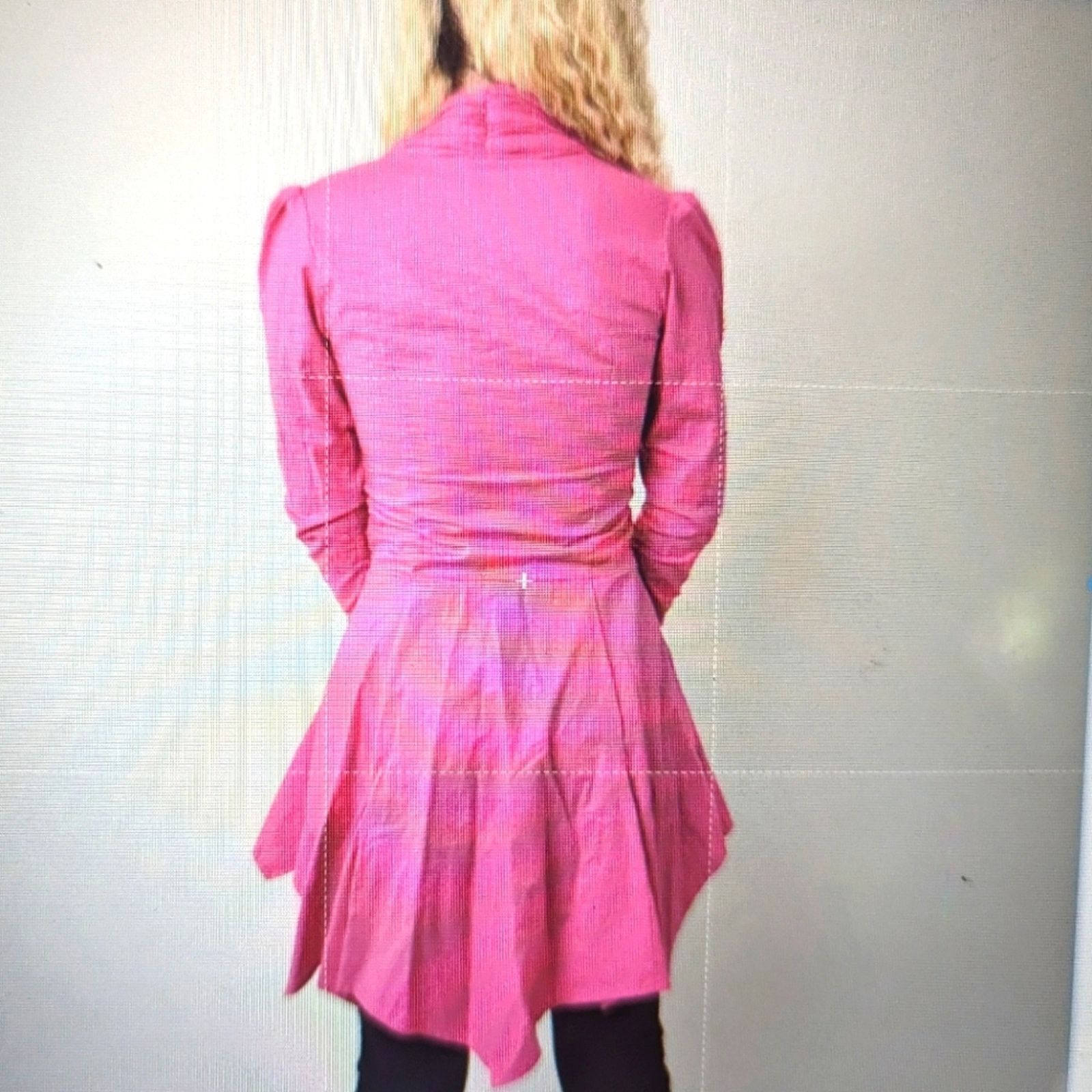 Vintage Vintage 80s Hot Neon Pink Frilly Dancers Dress Jacket Size M / US 6-8 / IT 42-44 - 2 Thumbnail