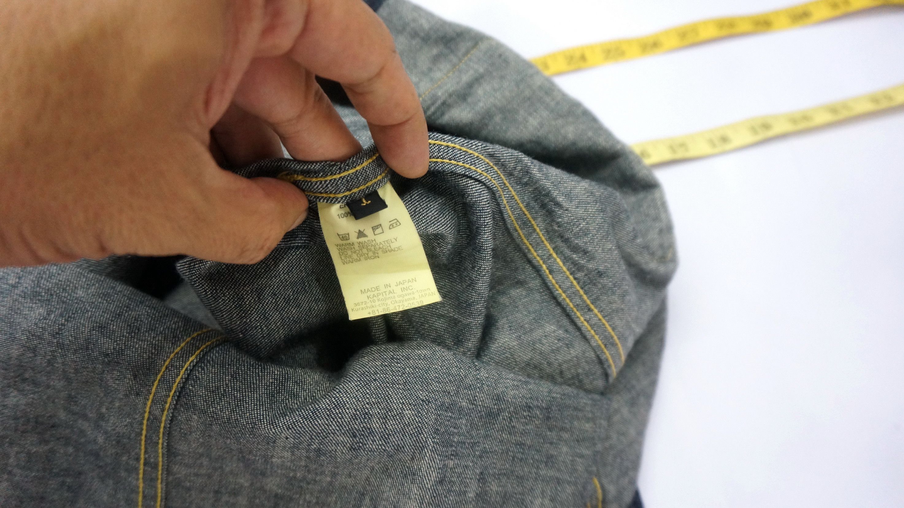 Japanese Brand KAPITAL Denim Shop Coat Indigo Size S / US 4 / IT 40 - 16 Thumbnail