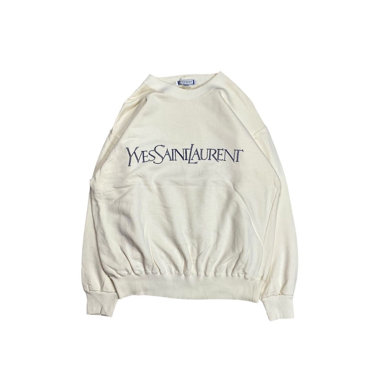 Yves Saint Laurent Yves Saint Laurent YSL Swarovski Big Logo Sweatershirt Size US M / EU 48-50 / 2 - 1 Thumbnail