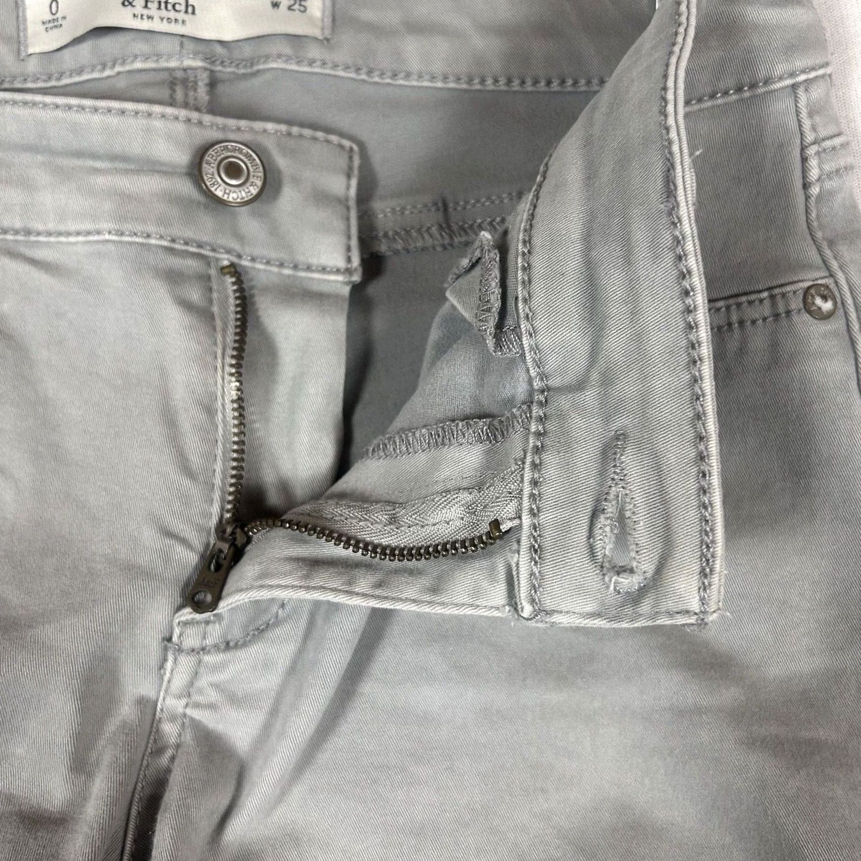 Abercrombie & Fitch Abercrombie & Fitch Skinny Jeans Jeggings Womens Size 0 Gray Mid Rise A&F Size 25" / US 0 / IT 36 - 3 Thumbnail