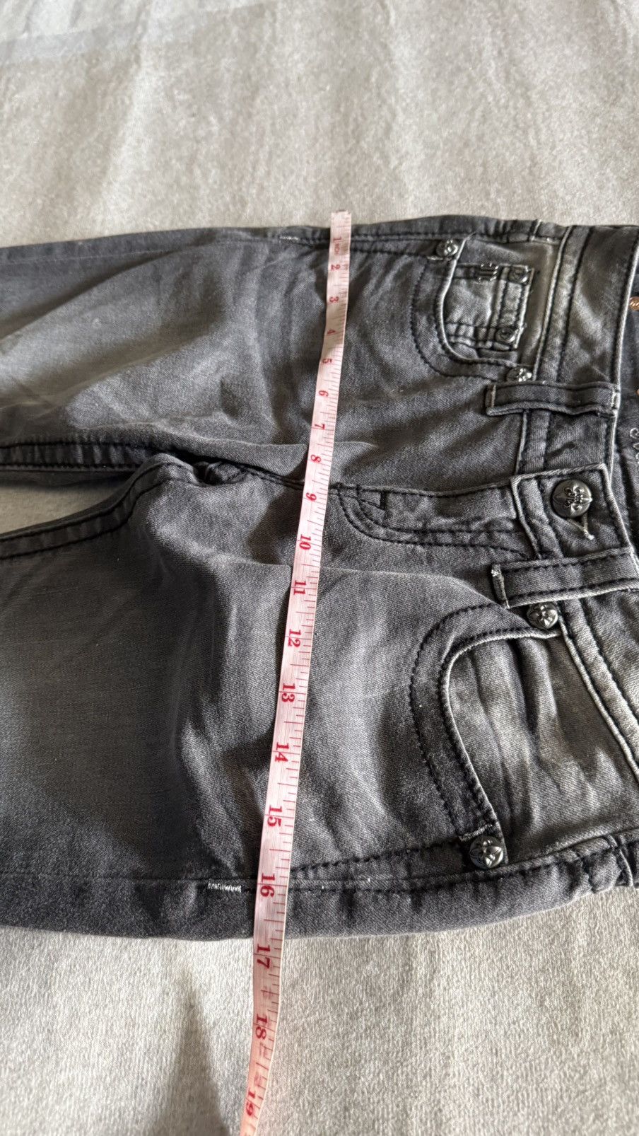 Miss Me Miss Me Embellished Wing Pocket Embroidery Denim Grey Size 26" / US 2 / IT 38 - 13 Thumbnail