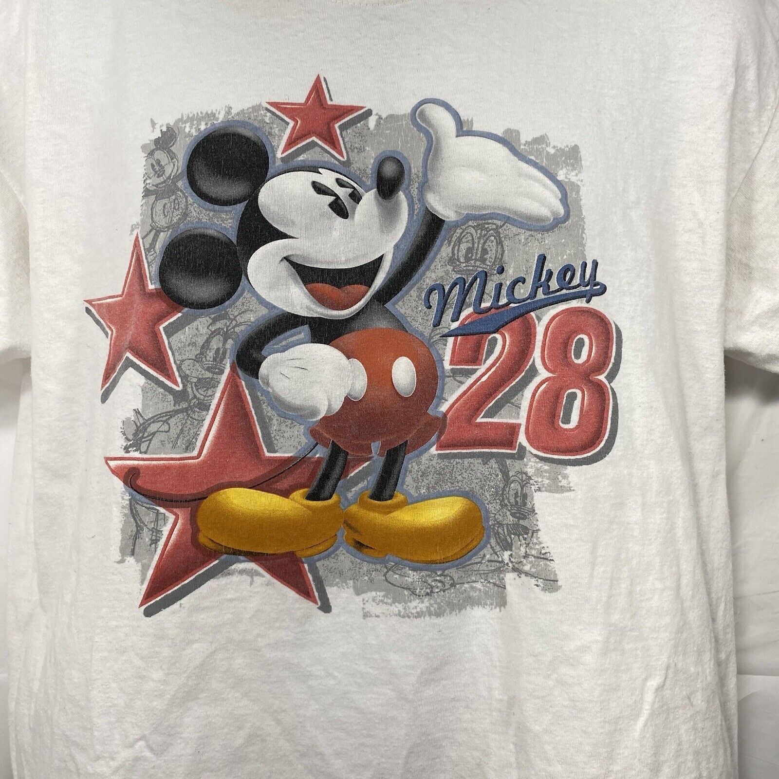 Disney Disney Large Mickey Mouse Short Sleeve White Graphic T Shirt Size US L / EU 52-54 / 3 - 4 Thumbnail