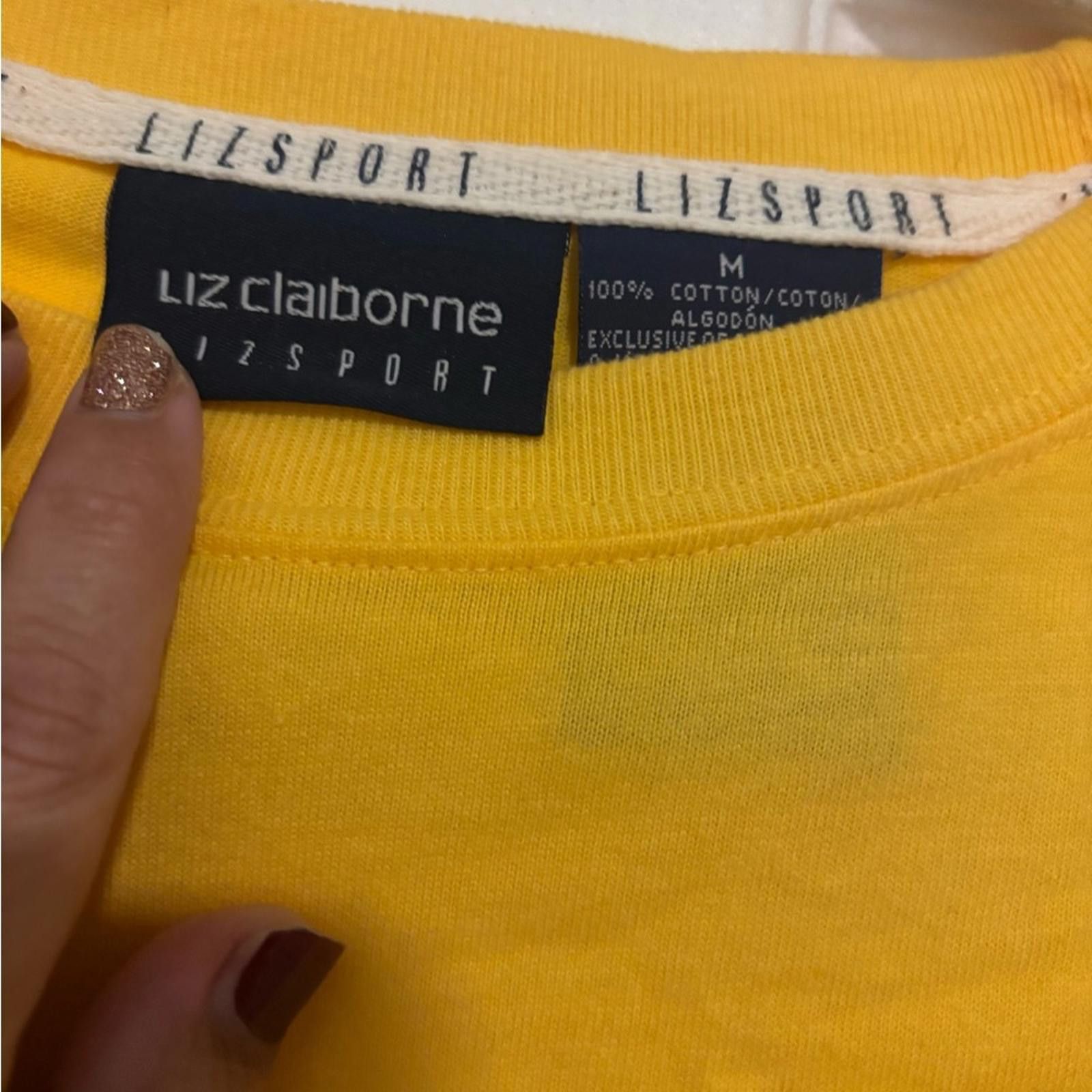 Other Liz Claiborne Bright Yellow Short Sleeve Tee Size US M / EU 48-50 / 2 - 3 Thumbnail