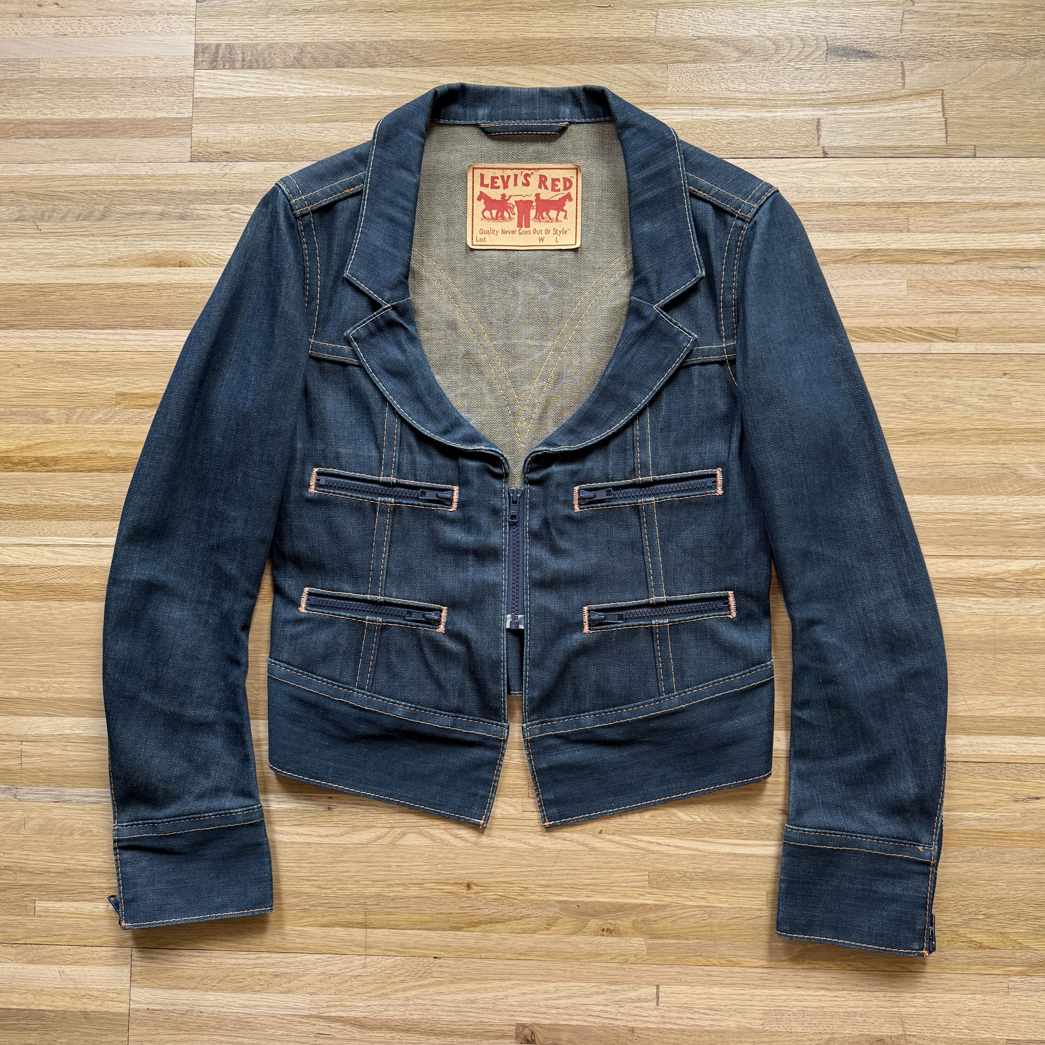 Levi's Rare Levi’s RED Sample Denim Jacket – Circa 1999 6 SM/MED Size M / US 6-8 / IT 42-44 - 3 Thumbnail