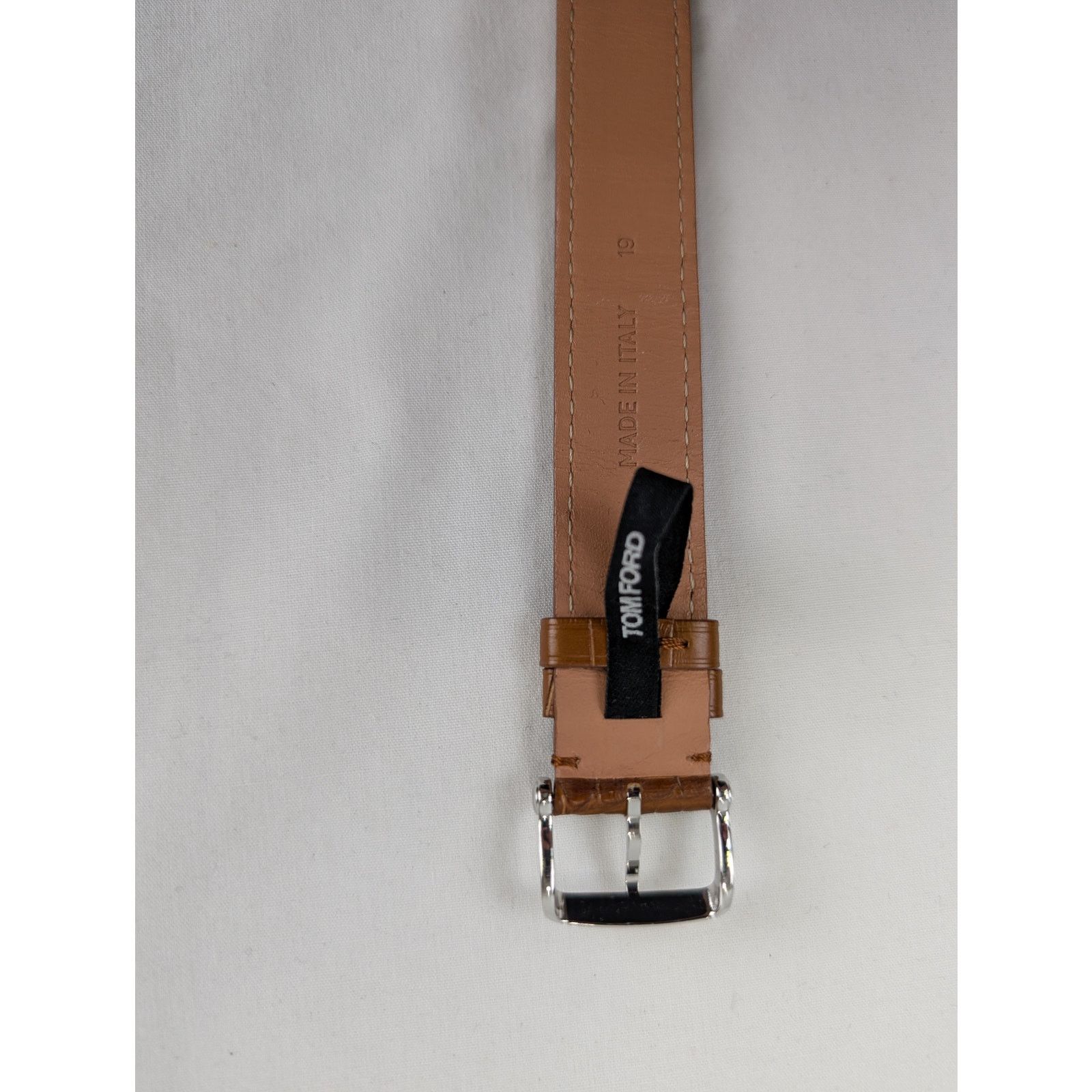 Tom Ford o1rshd1 Size: OS/ Alligator Buckle Watch Straps 19mm Brushed Size ONE SIZE - 6 Thumbnail