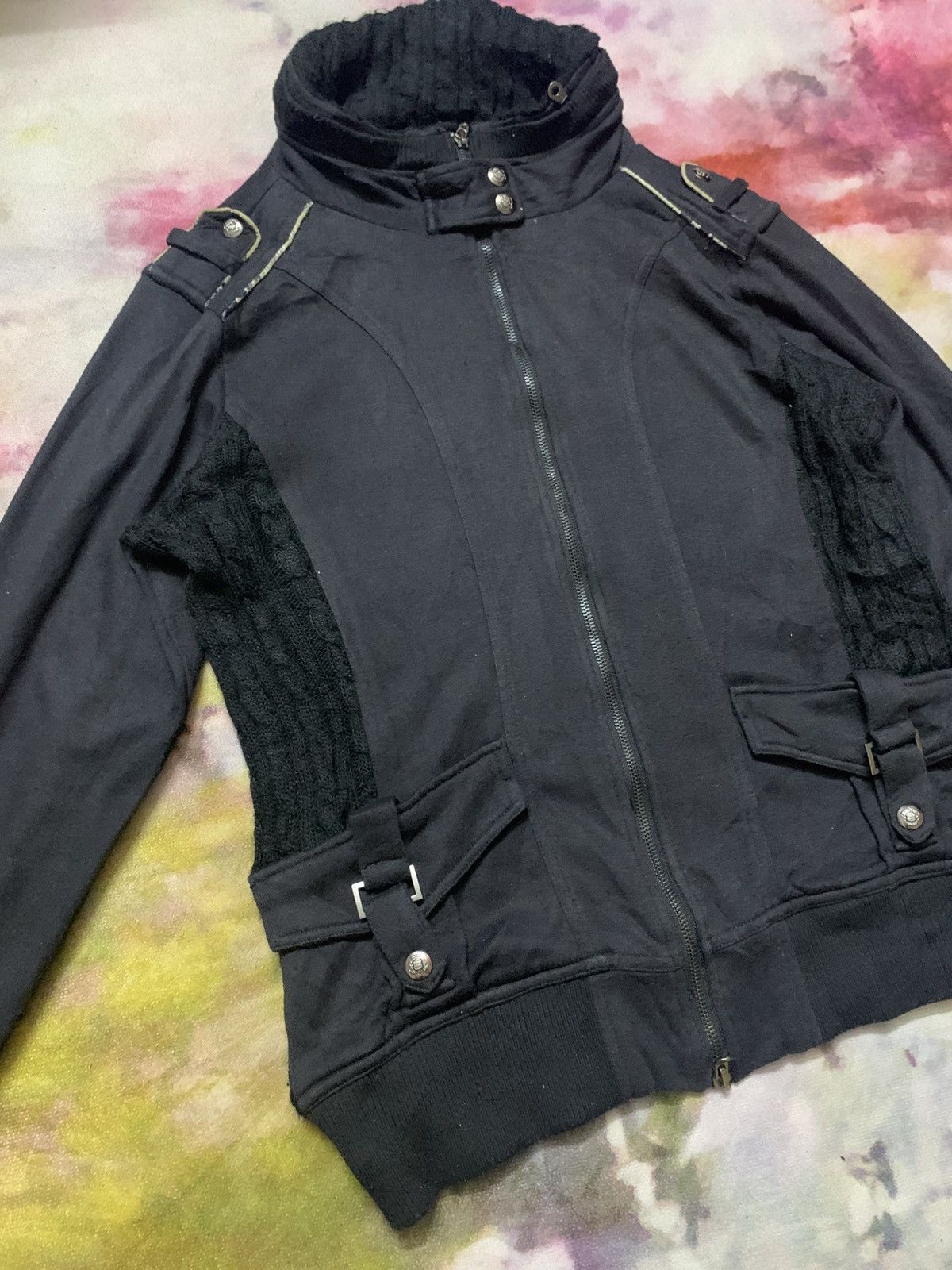 In The Attic Black Goth Utility Jacket Strap Detail LGB GOA Archive Size US M / EU 48-50 / 2 - 6 Thumbnail