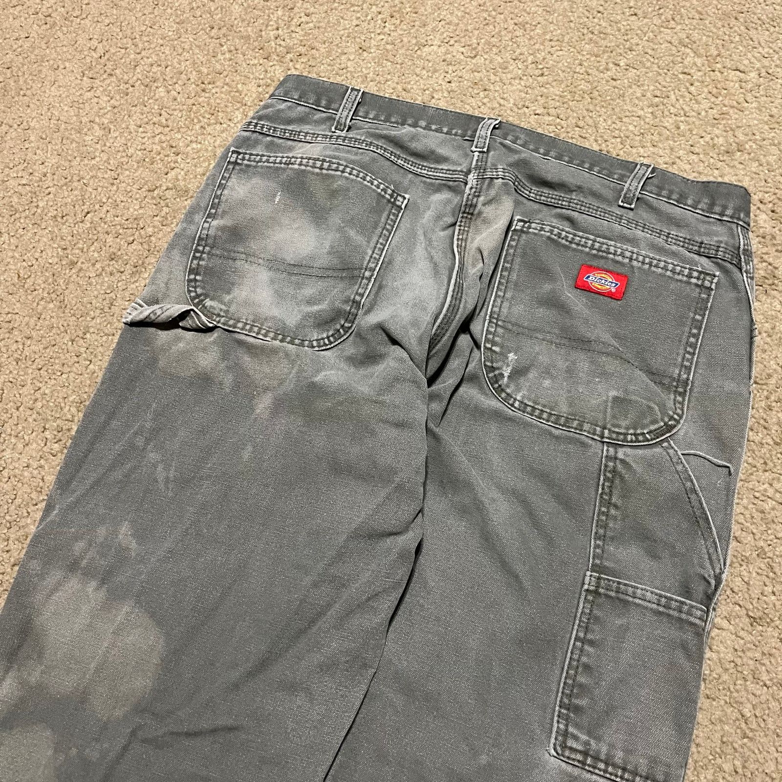 Dickies Dickies Carpenter Cargo Extreme Faded Olive Green Workpants Size US 36 / EU 52 - 4 Thumbnail