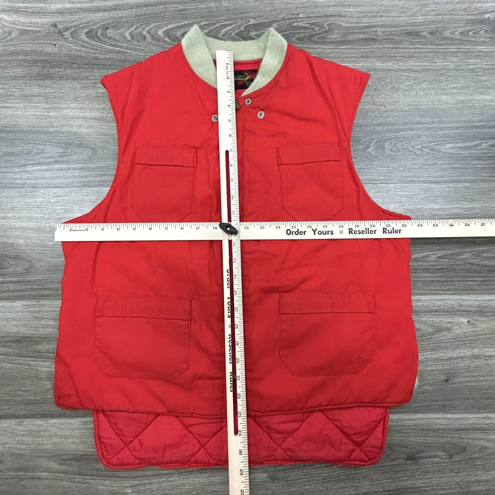 Vintage VINTAGE 10-X Vest Mens Large Quilted Lined Canvas Hunting Talon Zipper Outdoor Red 90s Size US S / EU 44-46 / 1 - 6 Thumbnail