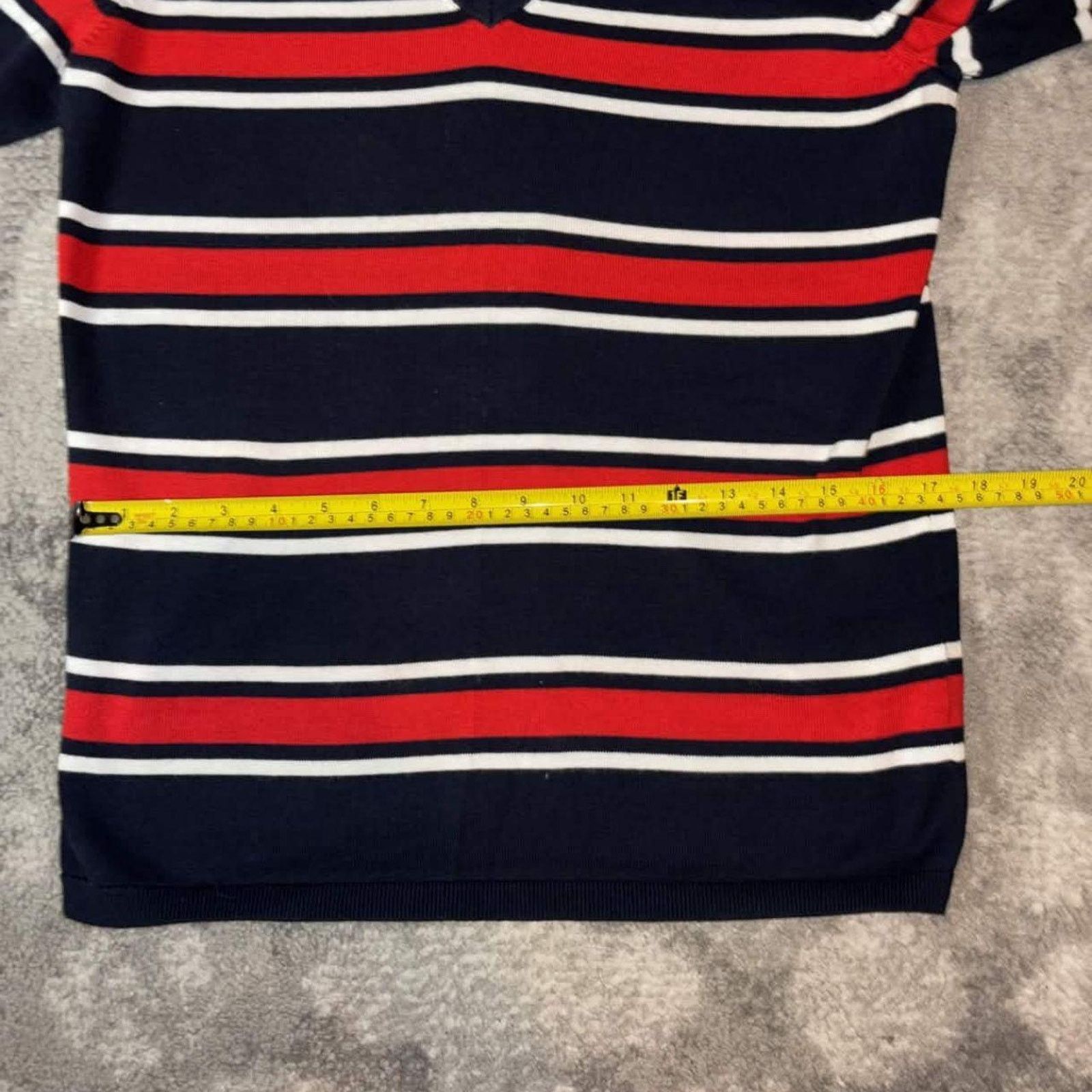 Tommy Hilfiger Tommy Hilfiger V-Neck Striped Knit Sweater Size US S / EU 44-46 / 1 - 4 Thumbnail