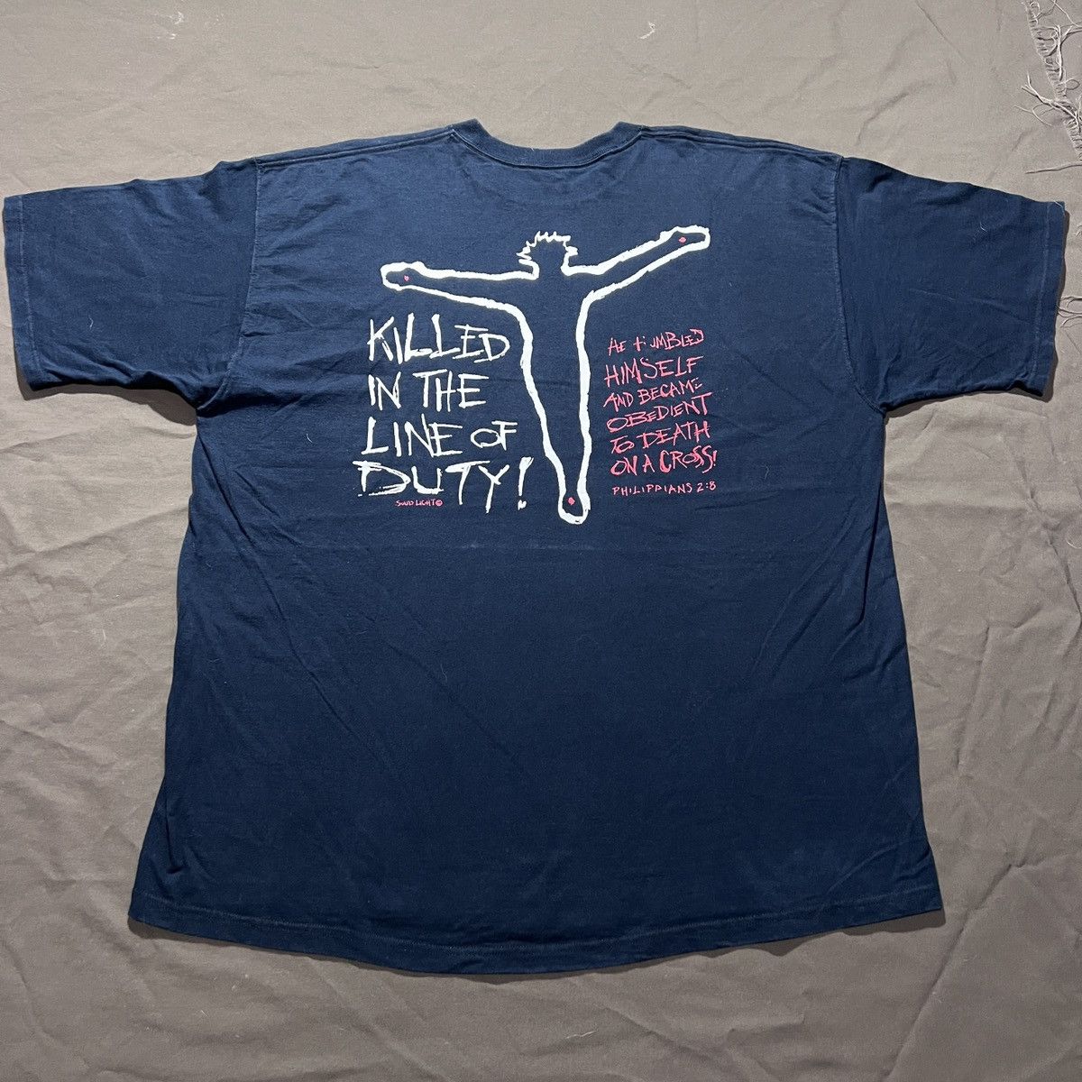 Vintage Vintage Y2K God Jesus Bible Holy East Coast Choppers Tee 2XL Size US XXL / EU 58 / 5 - 5 Thumbnail