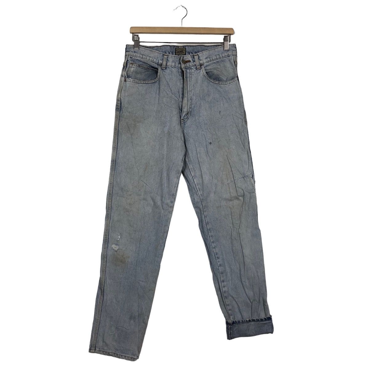 Levi's 🔥80’s Vintage Levi’s Acid Wash Design Straight Cut Denim Size US 28 / EU 44 - 10 Thumbnail