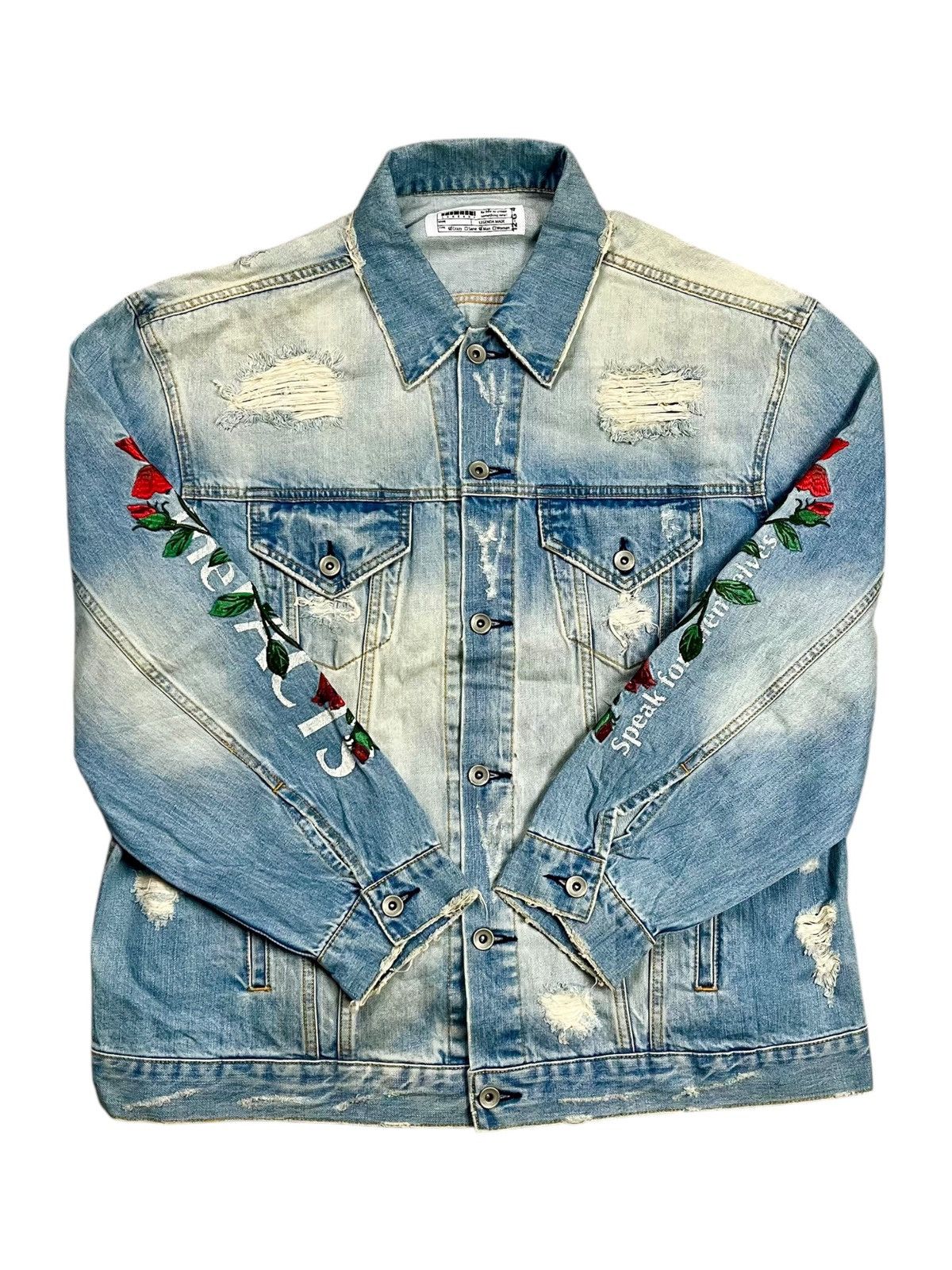 JACKROSE 2000s Legenda Japan - Romantic Rose Crash Denim Size US M / EU 48-50 / 2 - 7 Thumbnail