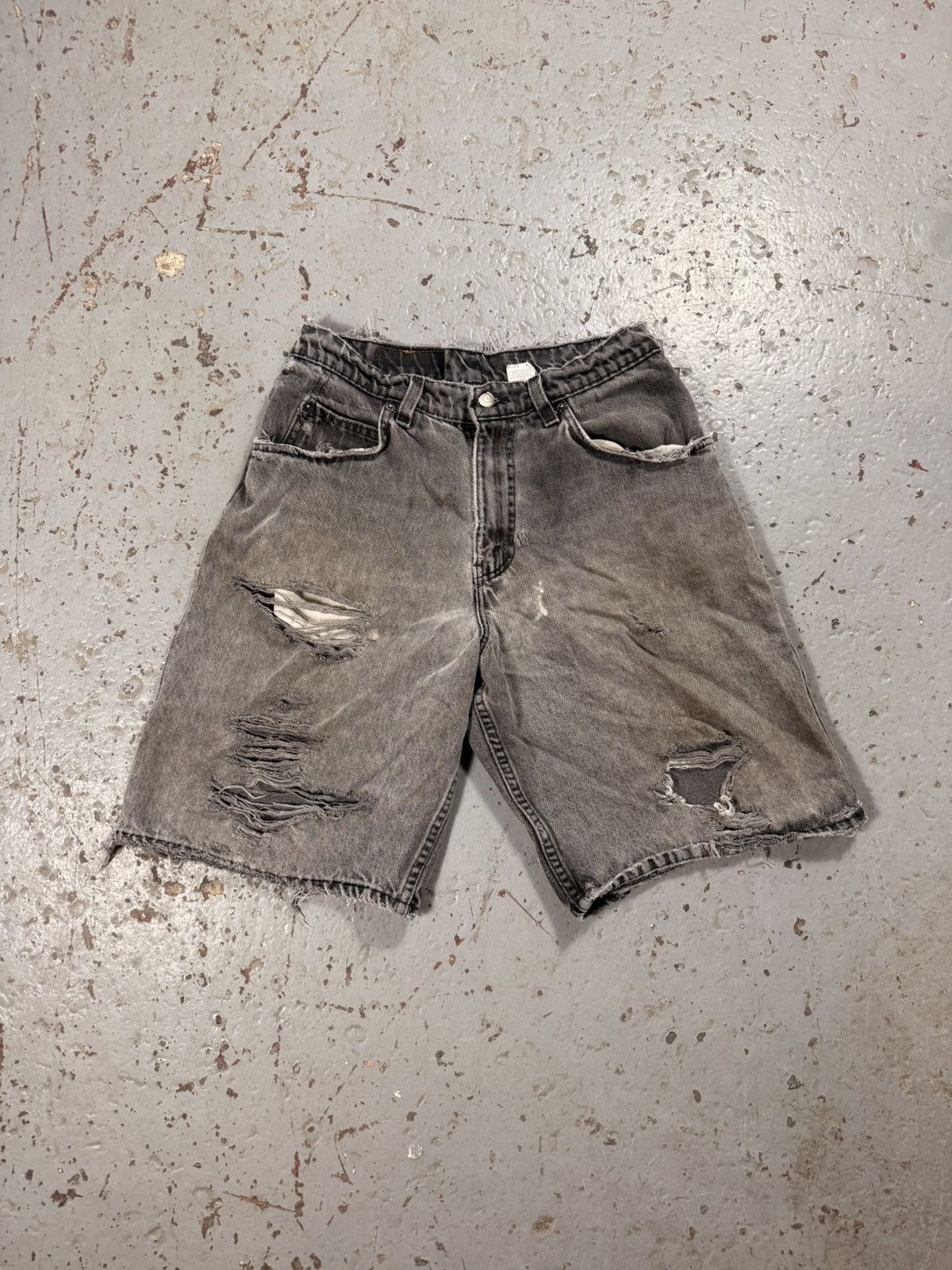 Levi's Vintage Shredded Faded Thrashed Levi Denim Jorts Jean Size US 30 / EU 46 - 4 Thumbnail