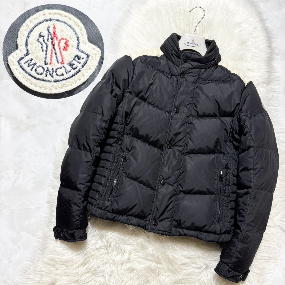 Moncler good condition Moncler AUSTIN biker down jacket 1 black Size US S / EU 44-46 / 1 - 1 Thumbnail