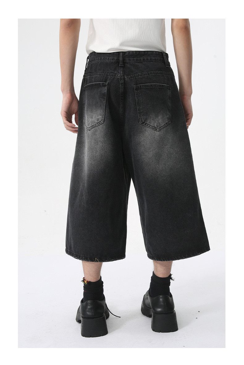 Japanese Brand × Jean American high street wide-leg washed denim shorts Size US 32 / EU 48 - 4 Thumbnail