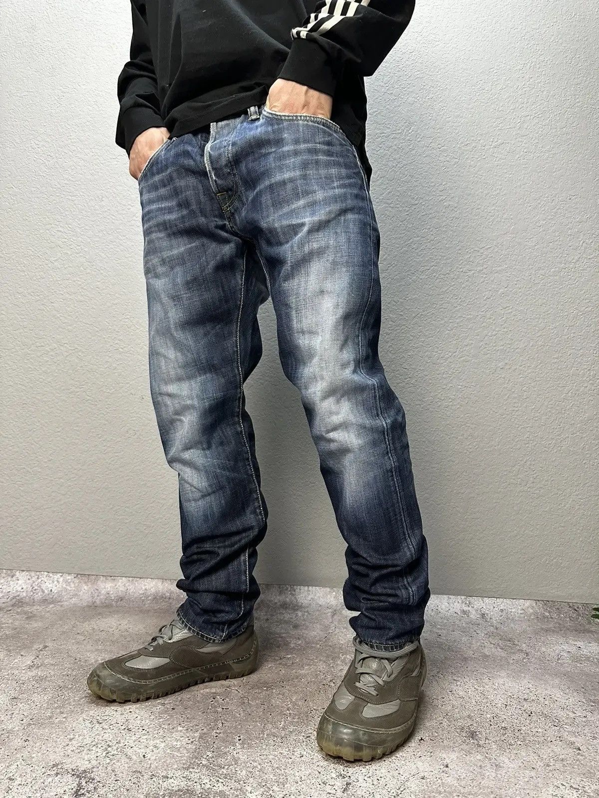 Vintage Edwin Light Wash Faded Denim Jeans Pants Japan W34