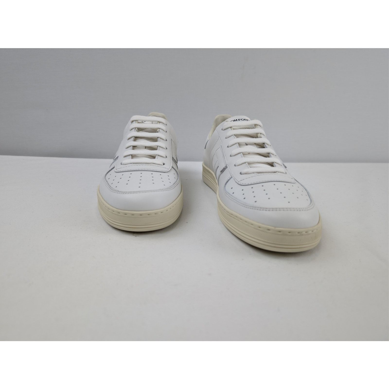 Tom Ford o1rshd1 Classic Radcliffe leather low-top sneaker in white Size US 8.5 / EU 41-42 - 5 Thumbnail