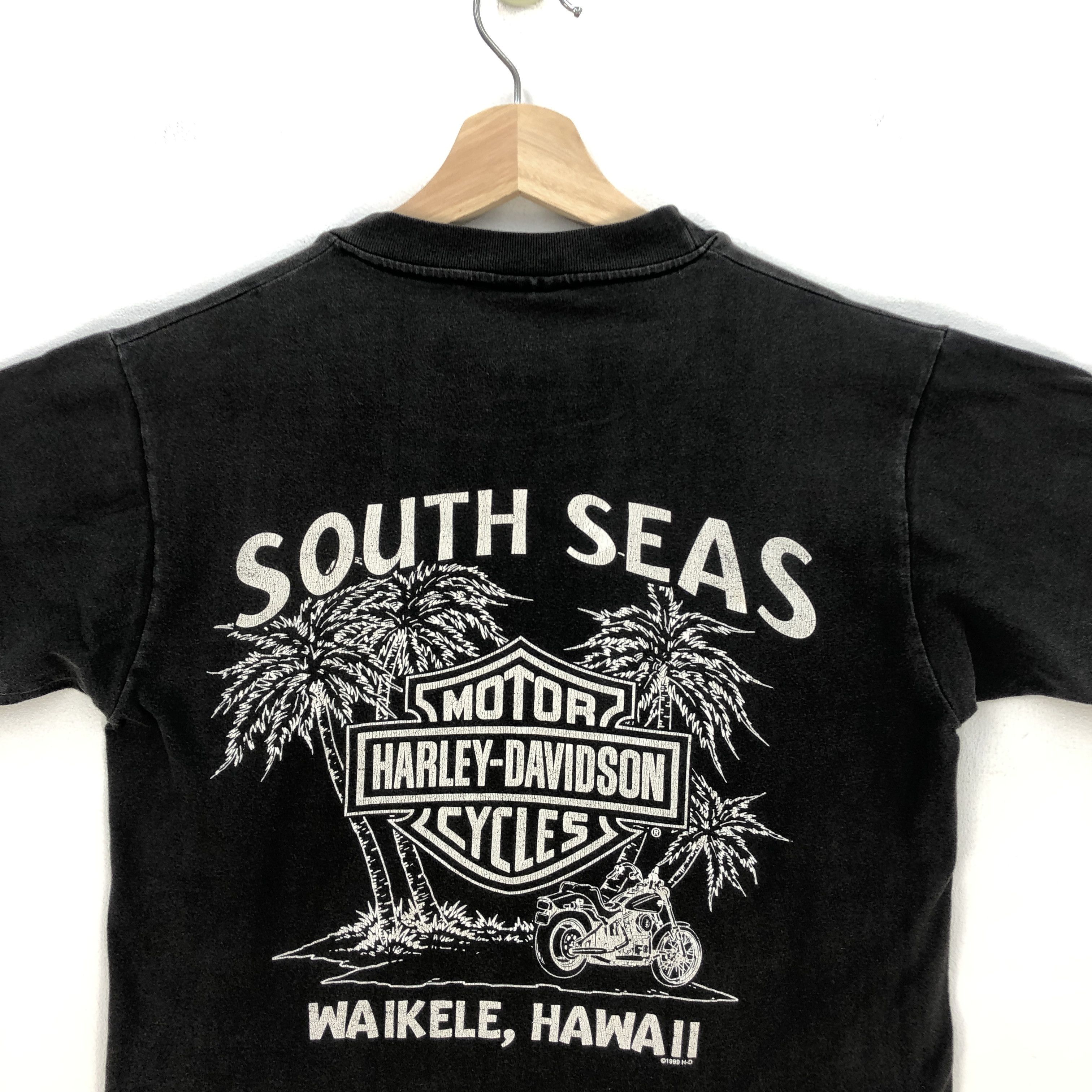 Harley Davidson × Vintage Vintage Harley Davidson Motorcycle South Seas T Shirt Size US S / EU 44-46 / 1 - 4 Thumbnail