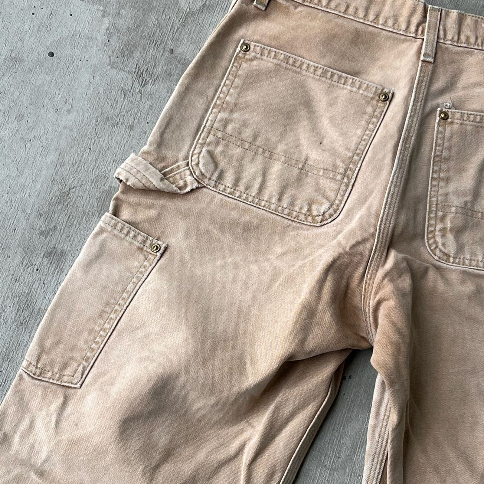 Carhartt × Vintage Carhartt faded brown double knee work wear carpenter pants Size US 29 - 6 Thumbnail