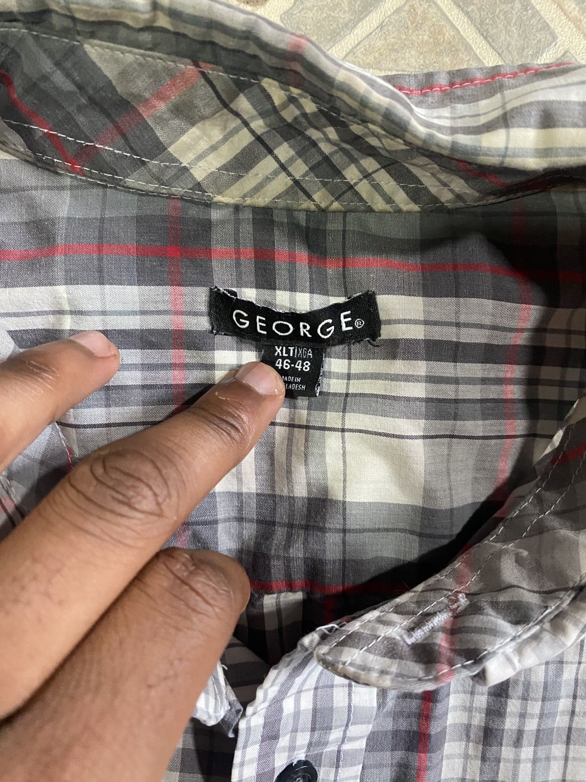 Other Vintage y2k flannel plaid short sleeve button shirt red Size US XL / EU 56 / 4 - 3 Thumbnail