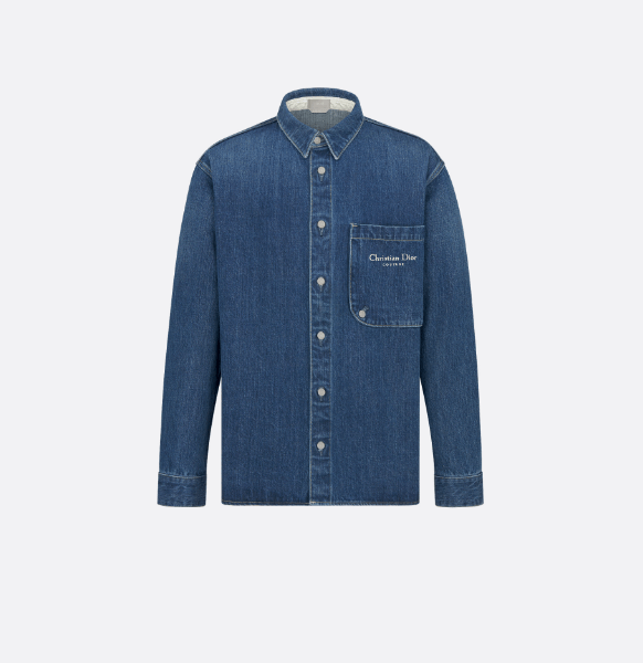 o1w1db10625 Christian Dior Couture Overshirt in Blue