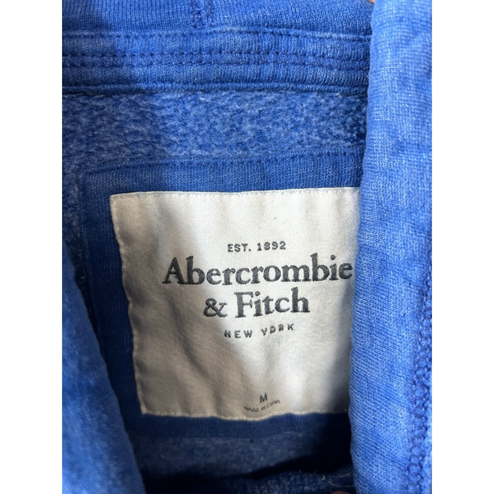 Abercrombie & Fitch Abercrombie & Fitch Hooded Sweatshirt Womens Blue Pullover Embroidered Size M Size M / US 6-8 / IT 42-44 - 3 Thumbnail