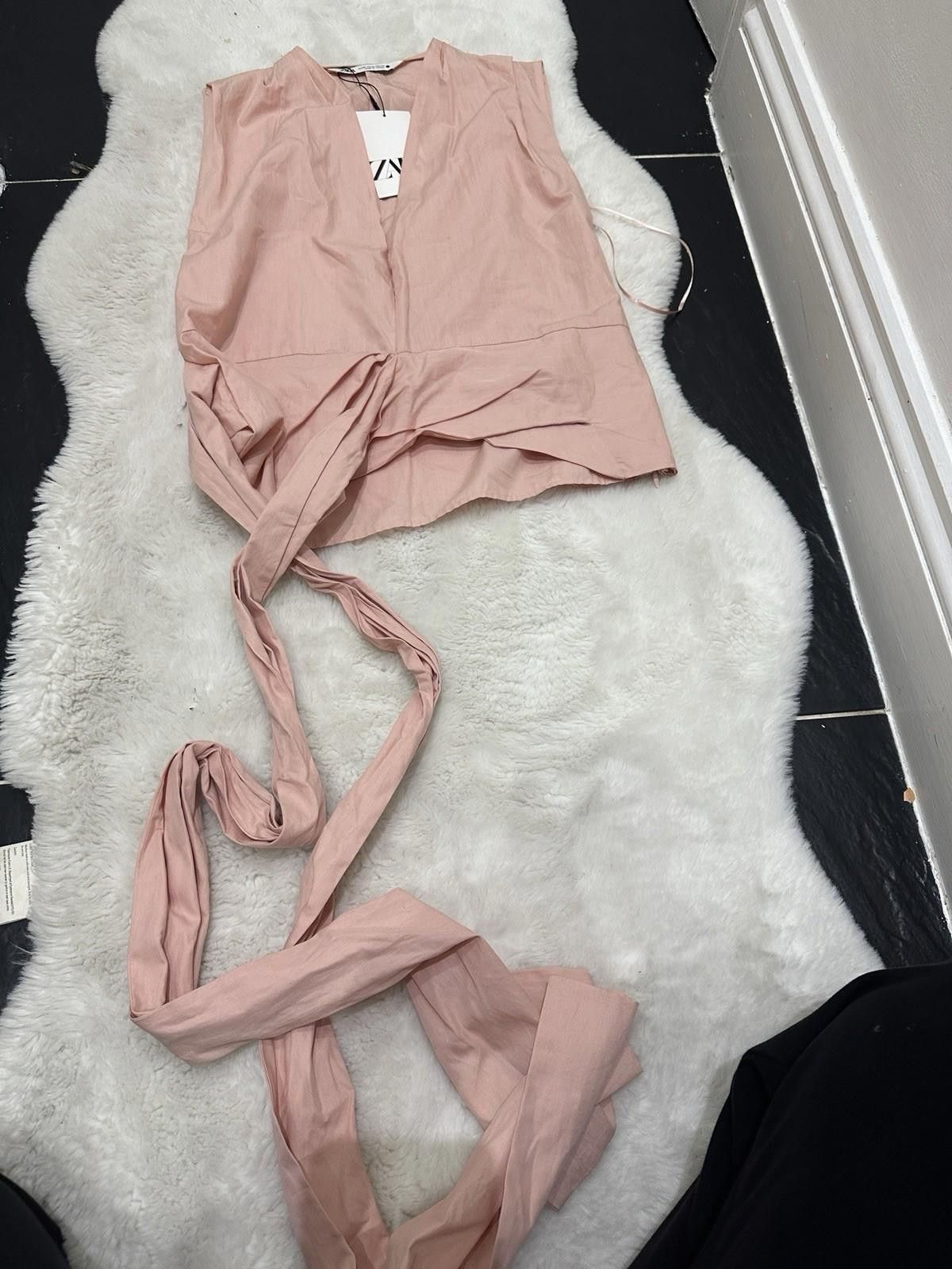 Zara Zara Pink Cotton Top Size M / US 6-8 / IT 42-44 - 2 Thumbnail