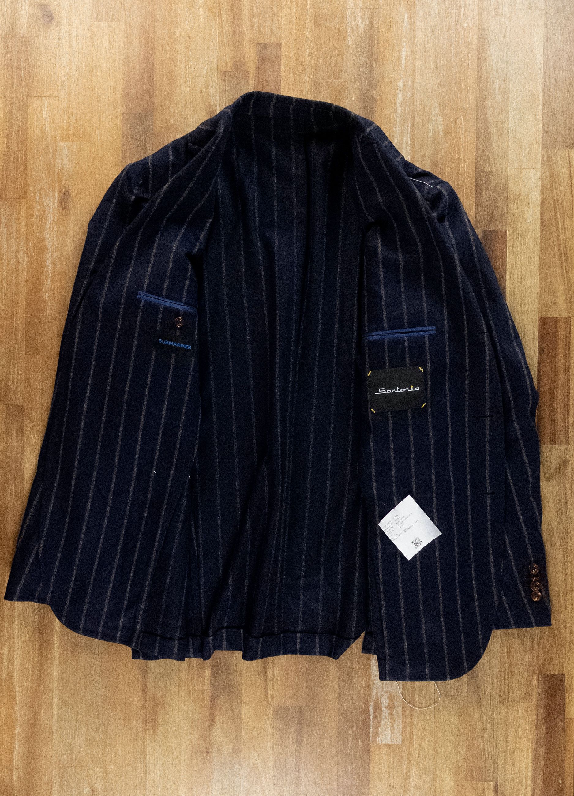 SARTORIO Napoli by Kiton navy blue wool cashmere suit 44 54
