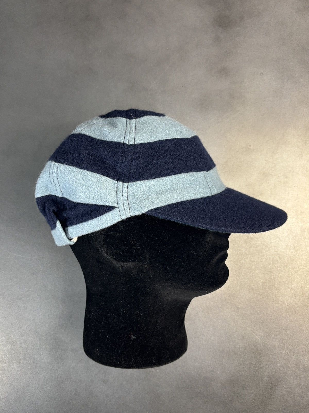 Vintage 1960s Vintage Crickets Cap Michael Chatham Wool Stripe Velcr Size ONE SIZE - 19 Thumbnail