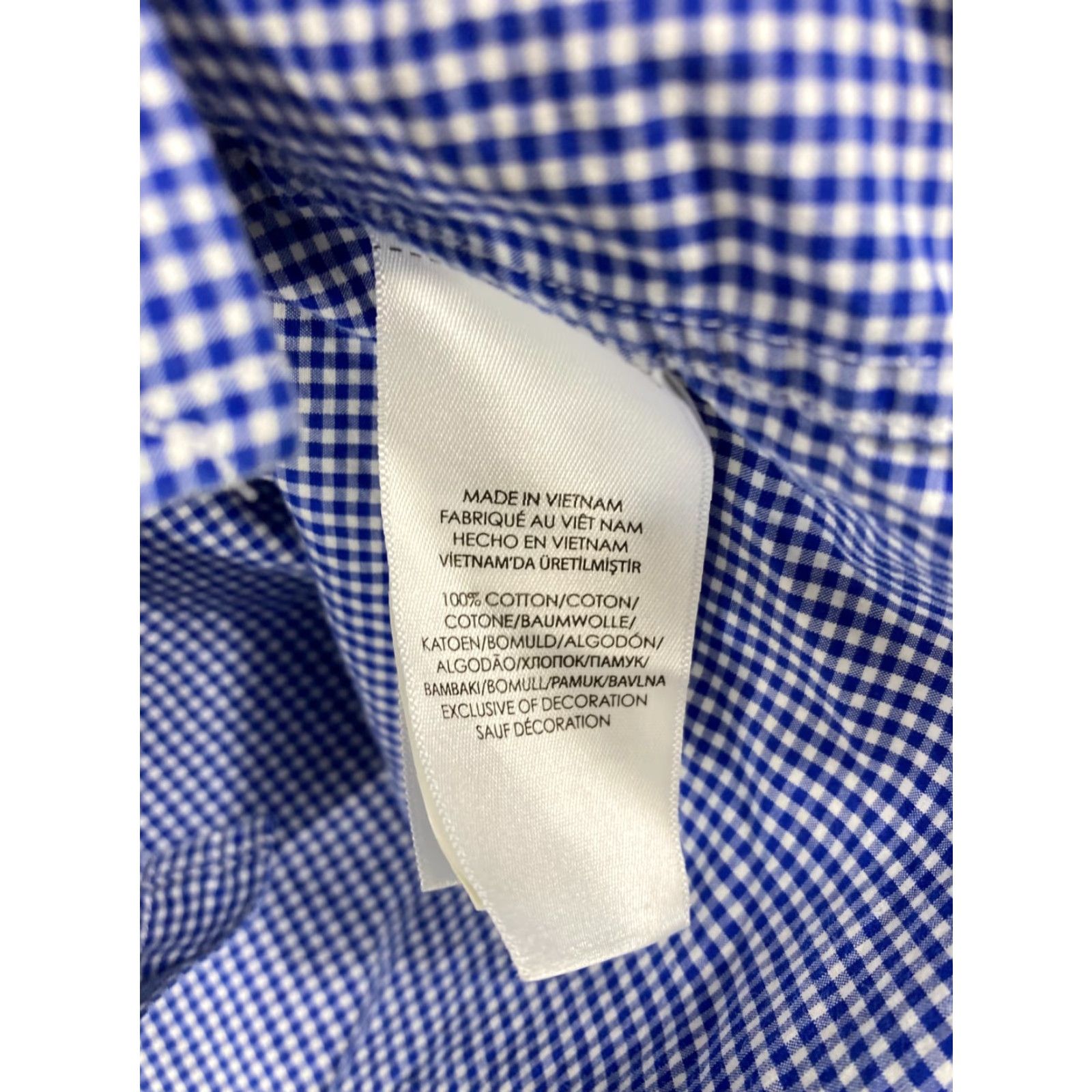 Ralph Lauren Ralph Lauren Button Down Shirt Mens XL Blue White Gingham Cotton Short Sleeve Size US XL / EU 56 / 4 - 7 Thumbnail