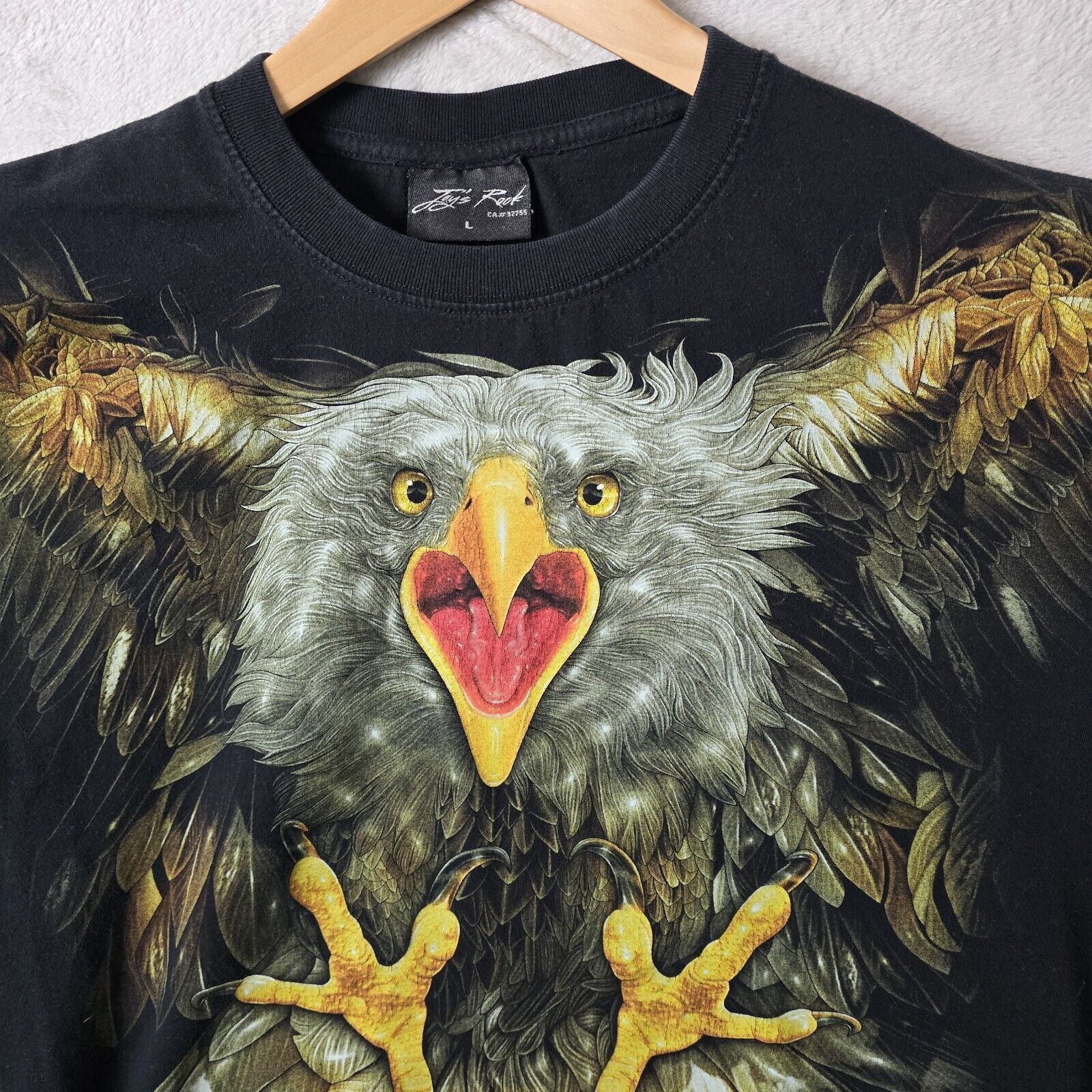 Vintage Vintage Jay's Rock Screaming Eagle AOP Shirt Size Large Y2K Size US L / EU 52-54 / 3 - 3 Thumbnail