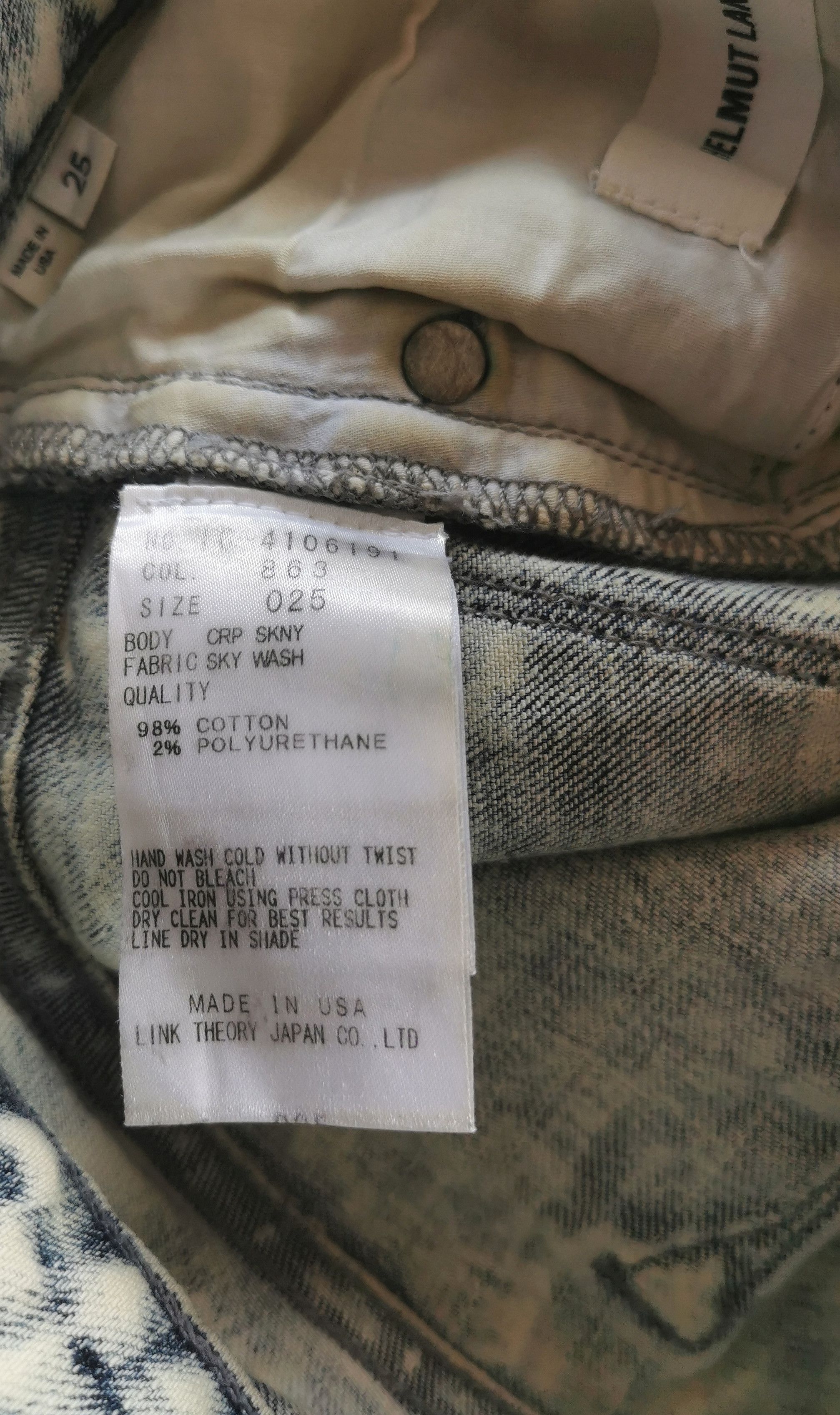 Helmut Lang Helmut Lang Sky Wash Crop Skinny Jeans Ankle Zip Made In Usa Size 26" / US 2 / IT 38 - 9 Thumbnail