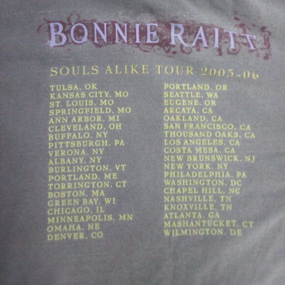 Band Tees × Vintage Vintage Bonnie Raitt Souls Alike Tour 2005 T-Shirt Size US XXL / EU 58 / 5 - 8 Thumbnail