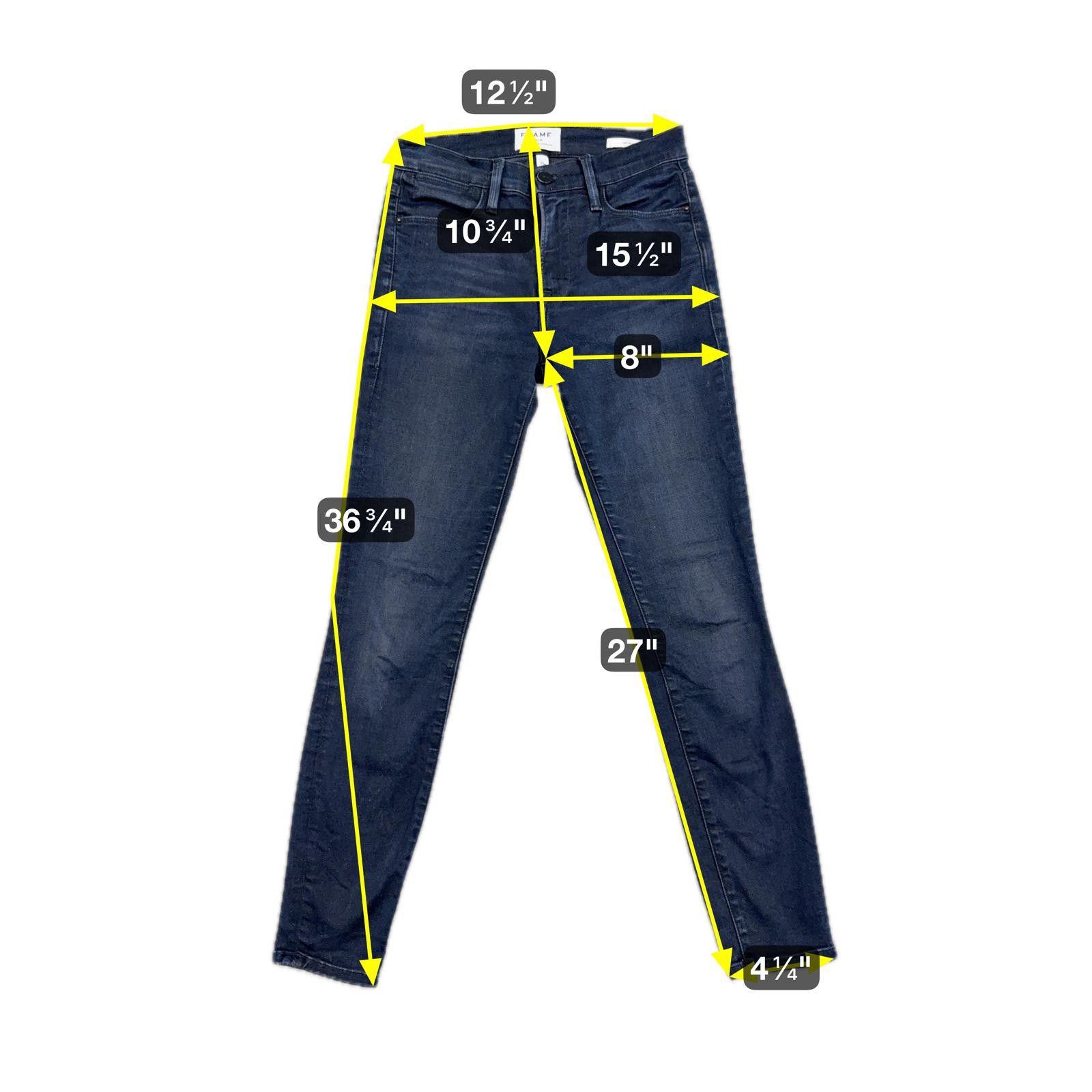Frame FRAME Denim Le High Skinny Jean - Dark Indigo Wash - 25 Size 25" / US 0 / IT 36 - 7 Thumbnail
