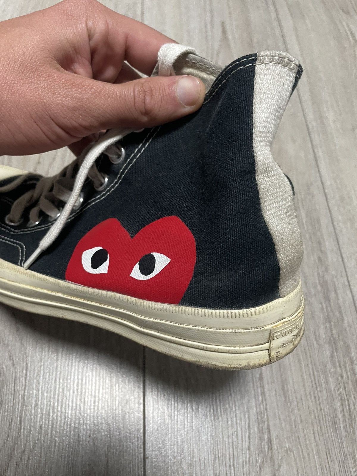 Comme des Garcons × Converse Comme des Garcons Converse Hi Top Sneakers Chuck Taylor Size US 7 / EU 40 - 14 Thumbnail