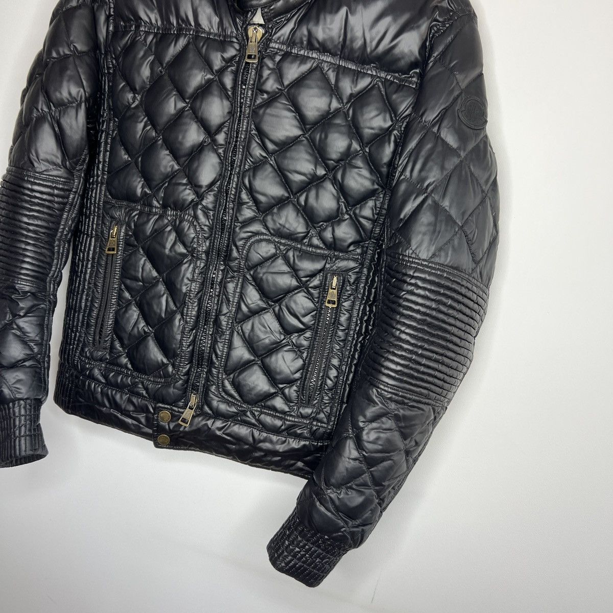 Moncler Moncler Puffer Goose Down Nylon Black Shiny Jacket Racing Size US M / EU 48-50 / 2 - 4 Thumbnail