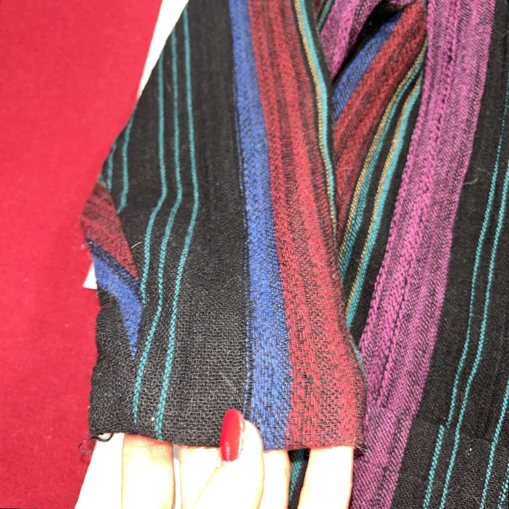Vintage VINTAGE Donnkenny Blazer Jacket Wool Striped 1 Button 38 Purple Size XS / US 0-2 / IT 36-38 - 5 Thumbnail