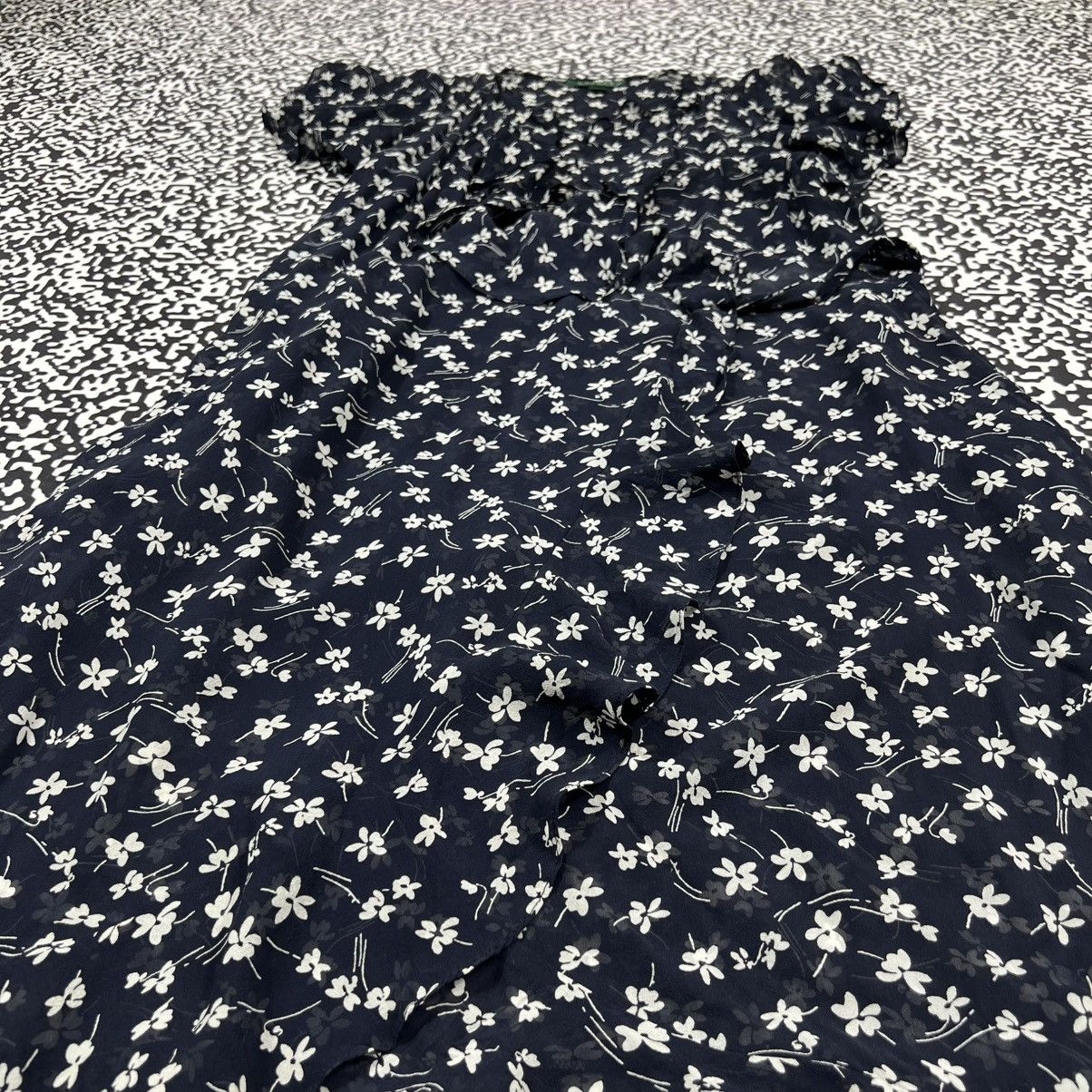 Lauren Ralph Lauren Vintage Y2K Lauren Ralph Lauren Silk Floral Flared Dress Size XL / US 12-14 / IT 48-50 - 7 Thumbnail