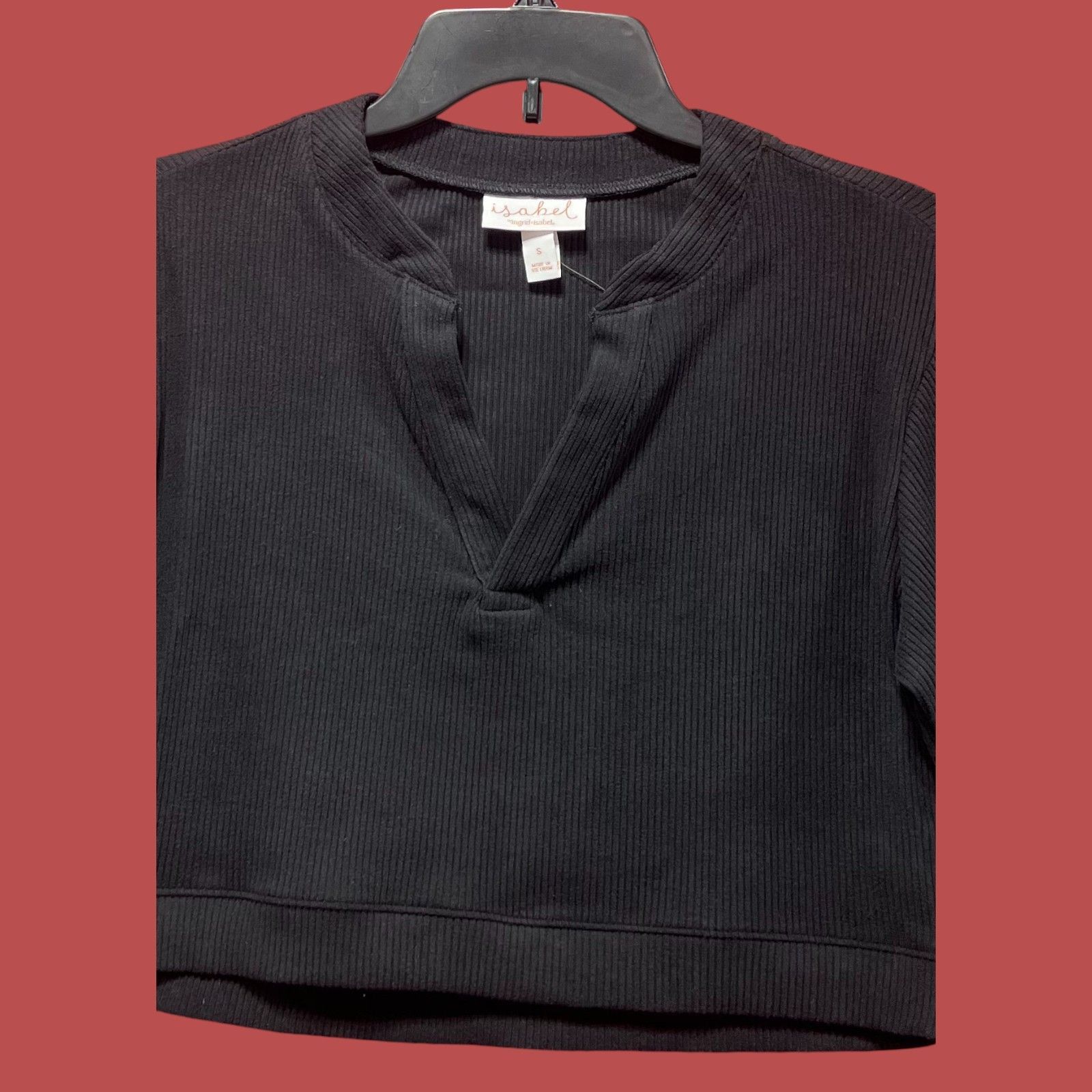 Other Isabel Maternity - Maternity Ribbed Henley Top - Black - Sma Size S / US 4 / IT 40 - 15 Thumbnail