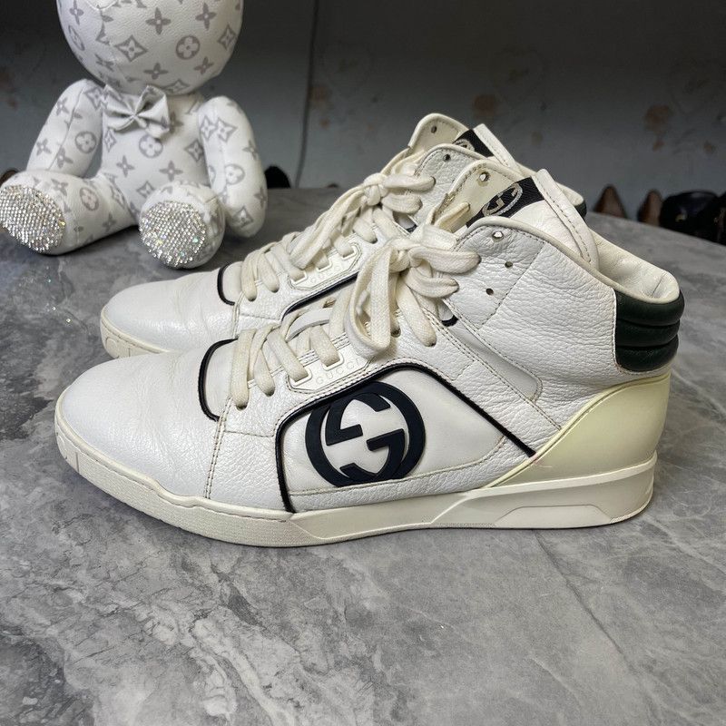 Gucci Gucci High-Top Lace-Up Classic Fashion Sneakers 0079 Size US 9.5 / EU 42-43 - 1 Thumbnail